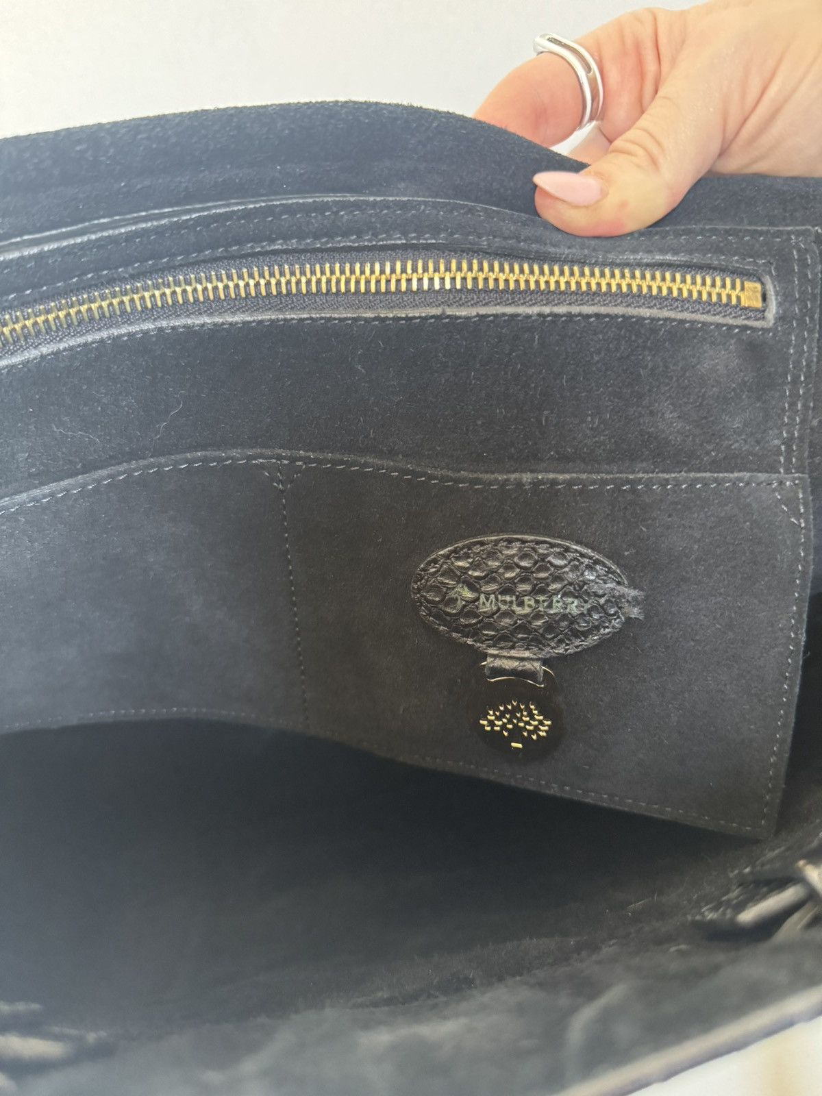 Mulberry Mulberry Silky Snake Shine Bayswater Ink Blue Size ONE SIZE - 10 Thumbnail
