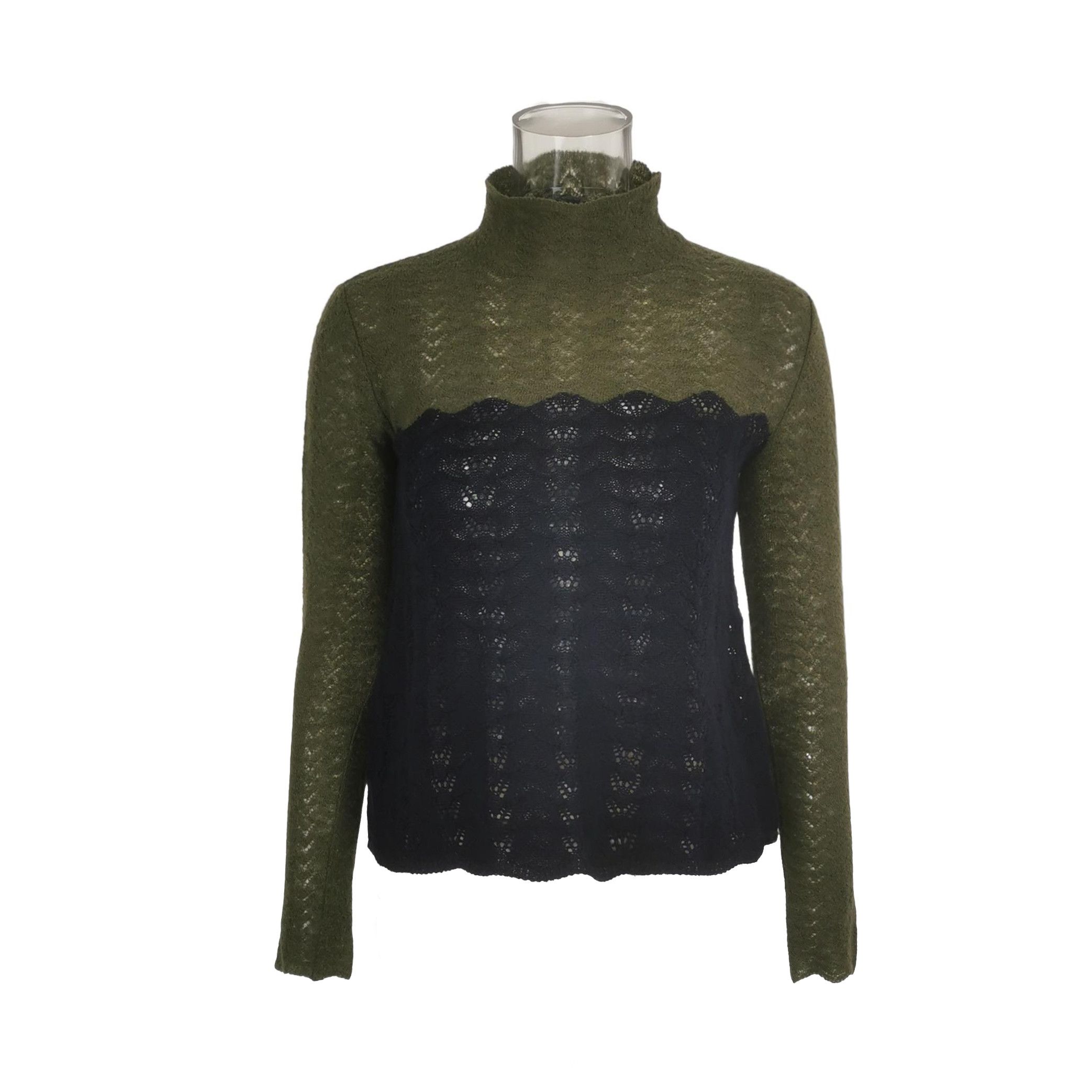 Prada Prada Wool Color-Block Turtleneck Sweater - dmc Size M / US 6-8 / IT 42-44 - 1 Thumbnail