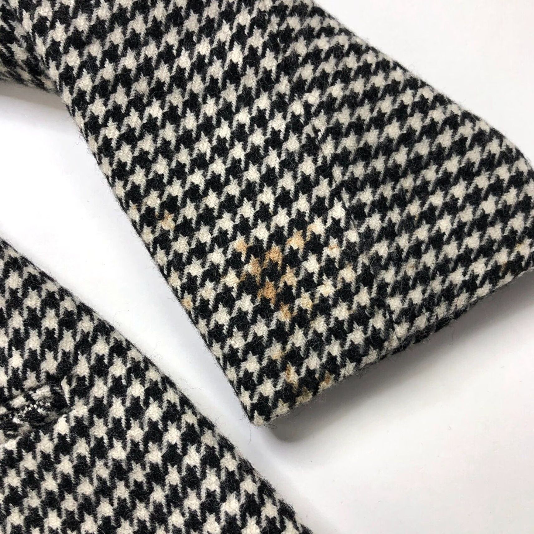 Ralph Lauren Lauren Ralph Lauren Blazer 4 Full Zip Houndstooth Wool Knit Women Jacket Black White READ Size S / US 4 / IT 40 - 2 Thumbnail