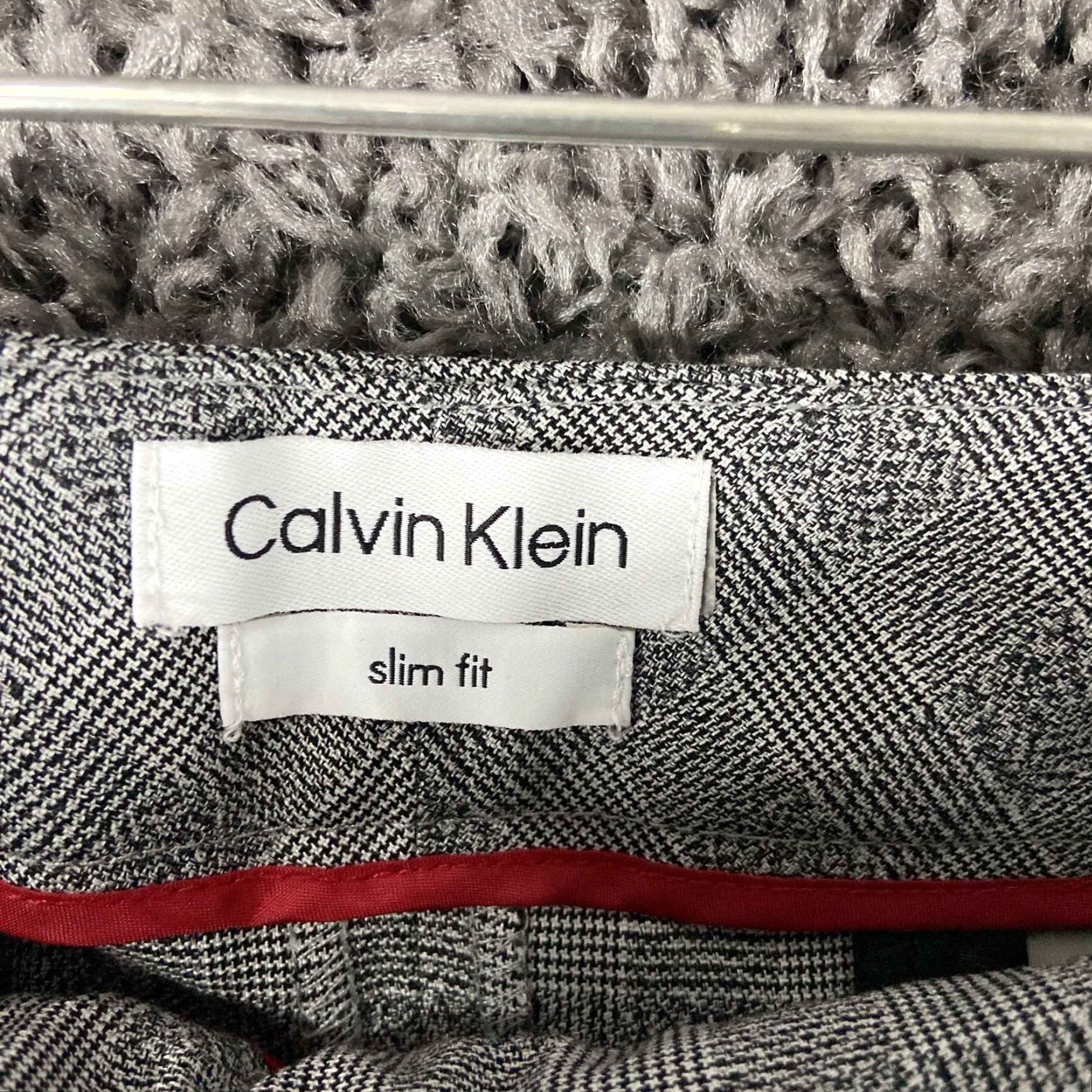 Calvin Klein Calvin Klein Women's Pants Slim Fit Plaid Black Gray Ankle 34x29 Size 24" / US 00 / IT 34 - 6 Thumbnail