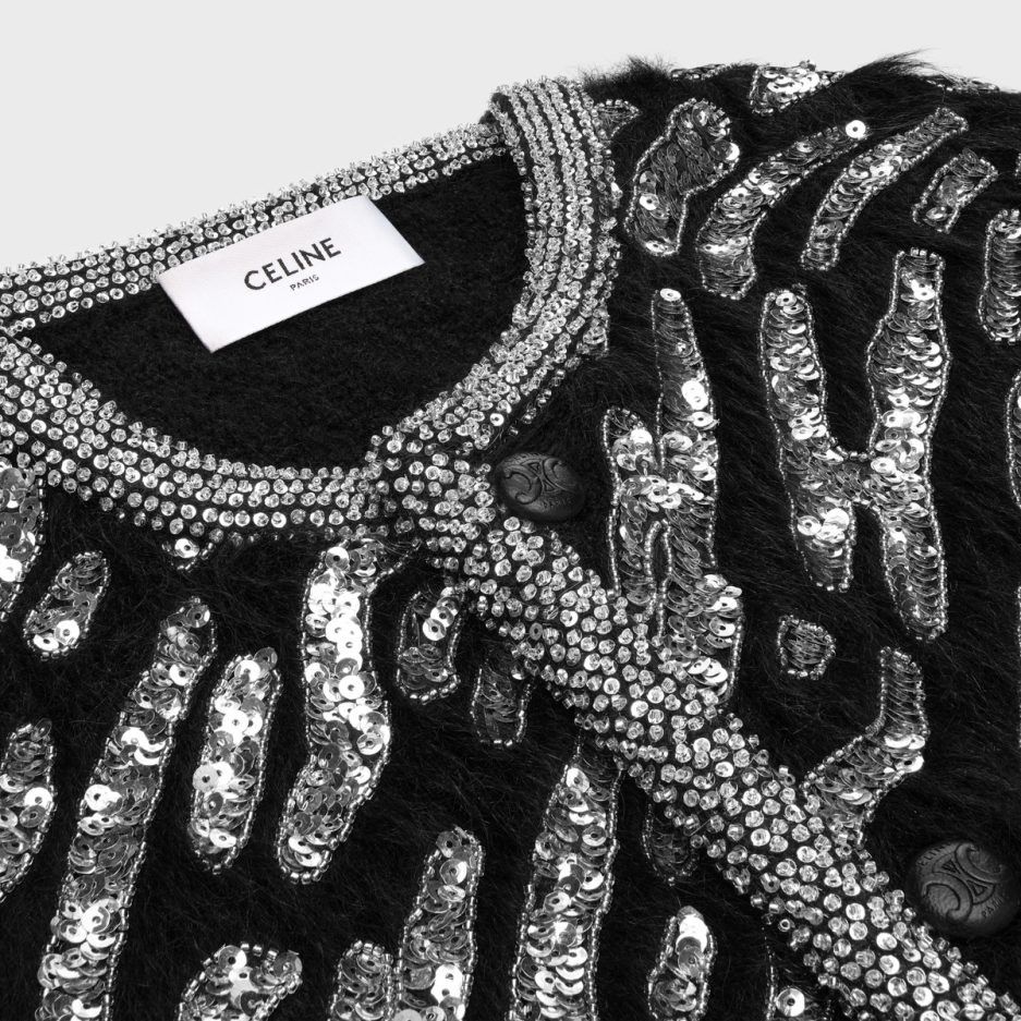 Celine o1bcso1str0925 2ADAR298Y Cardigan Jacket in Black Size US L / EU 52-54 / 3 - 3 Thumbnail