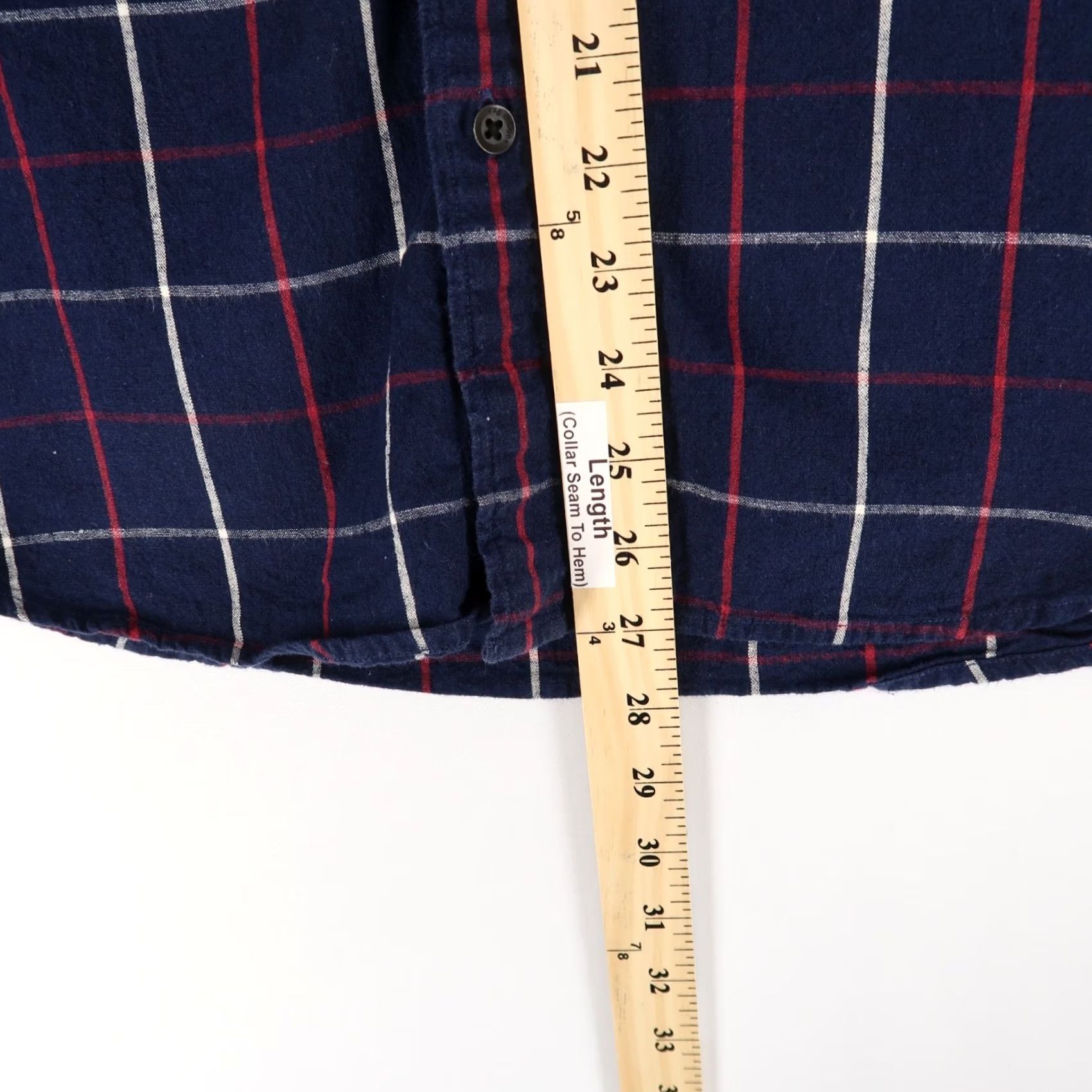 Rag & Bone rag & bone Tailored Workwear Shirt Mens S Navy Blue Plaid Linen Cotton Button Size US S / EU 44-46 / 1 - 5 Thumbnail