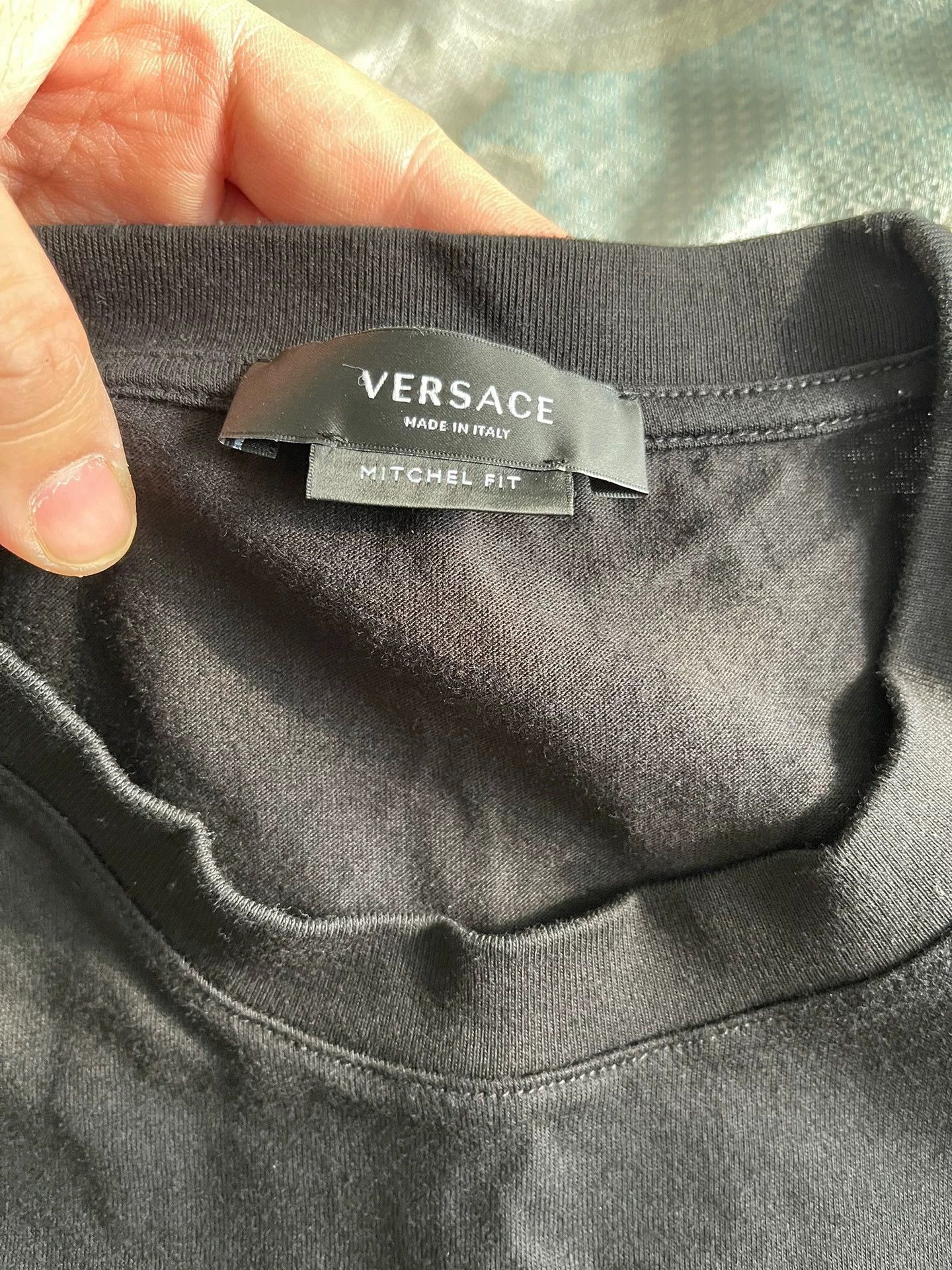 Versace Versace Black 3D Flocked Logo T-Shirt S (Fits L) Size US S / EU 44-46 / 1 - 3 Thumbnail