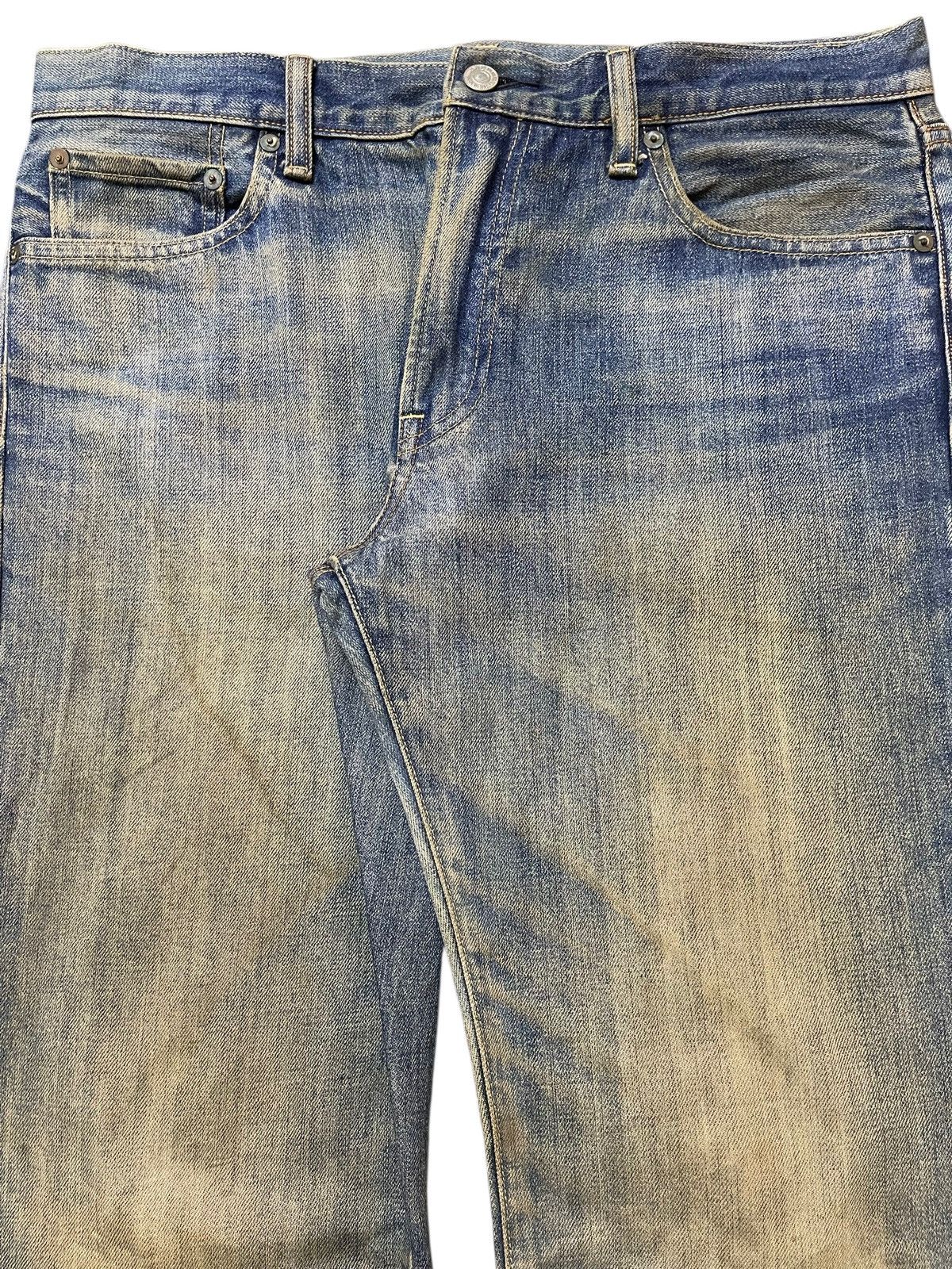 Uniqlo Vintage Japanese Uniqlo Mud Wash Distressed Style Loose Jean Size US 34 / EU 50 - 4 Thumbnail
