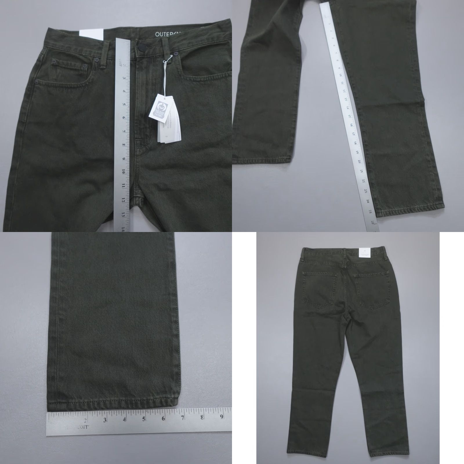 Outerknown Outerknown SEA Dune High Rise Slim Fit Organic Cotton Jeans Pine Women's Size 28 Size 28" / US 6 / IT 42 - 8 Thumbnail