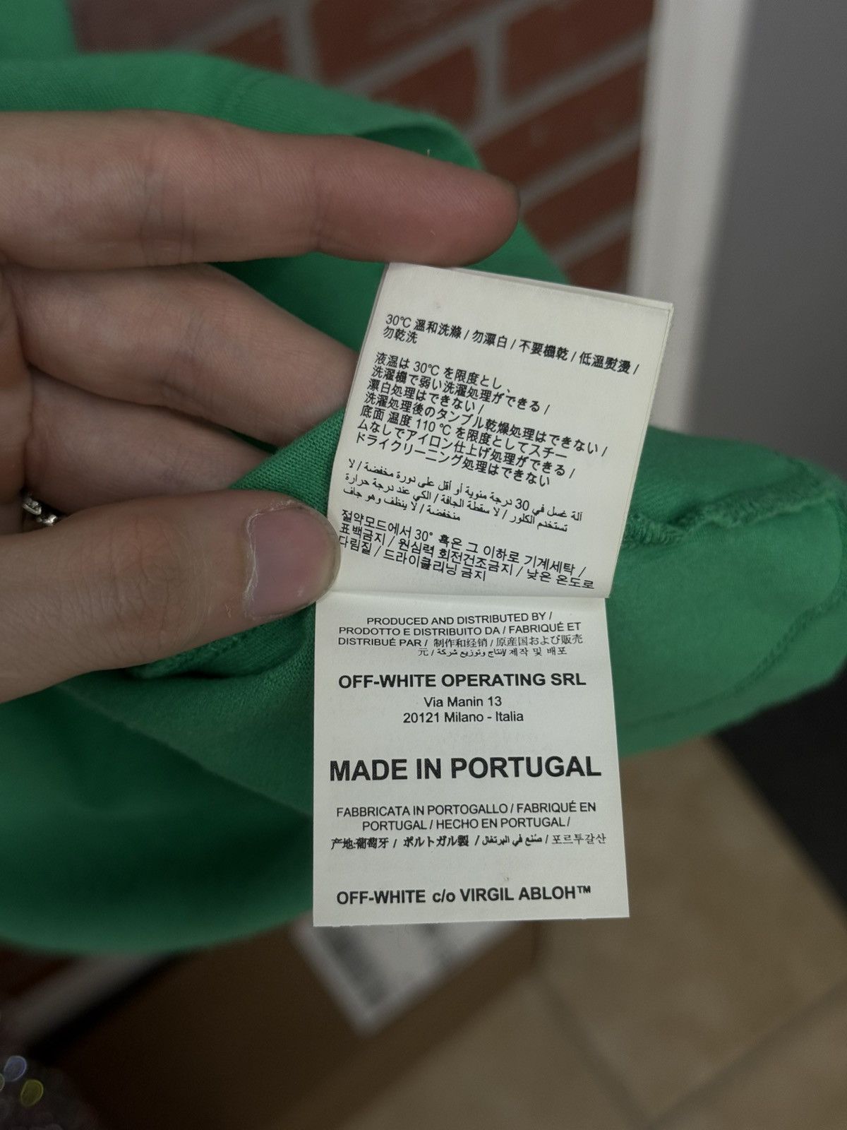 Off-White Off White Tee Shirt Size XL Green Clean Condition 🧼 Size US XL / EU 56 / 4 - 11 Thumbnail