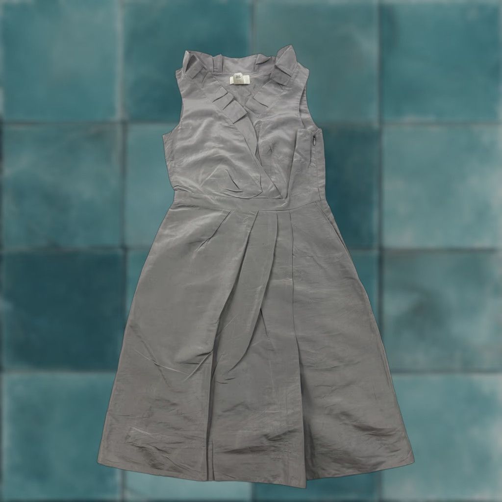 J.Crew J CREW Sophia 100% Silk Green Fit & Flare A-Line Midi Dress | Grailed