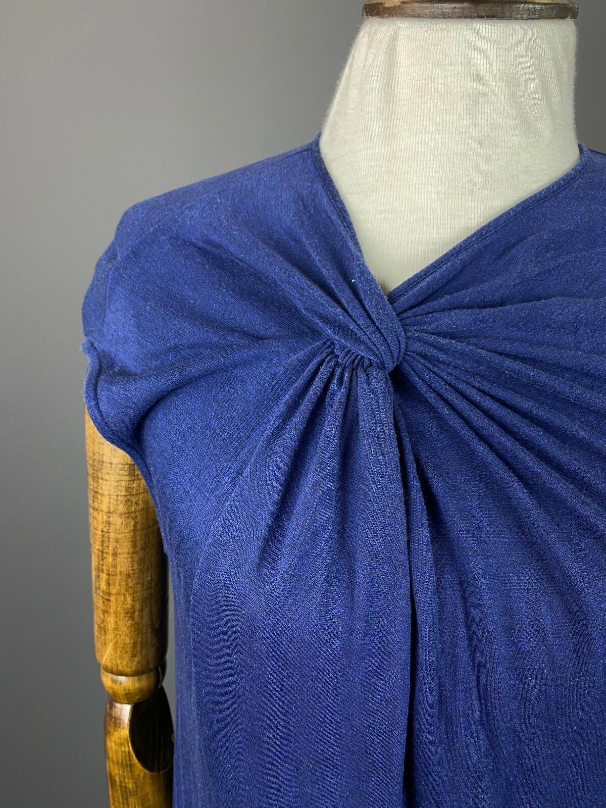 Helmut Lang Ladies HELMUT LANG Designer Blue Silk Blouse Shirt Size M / US 6-8 / IT 42-44 - 2 Thumbnail
