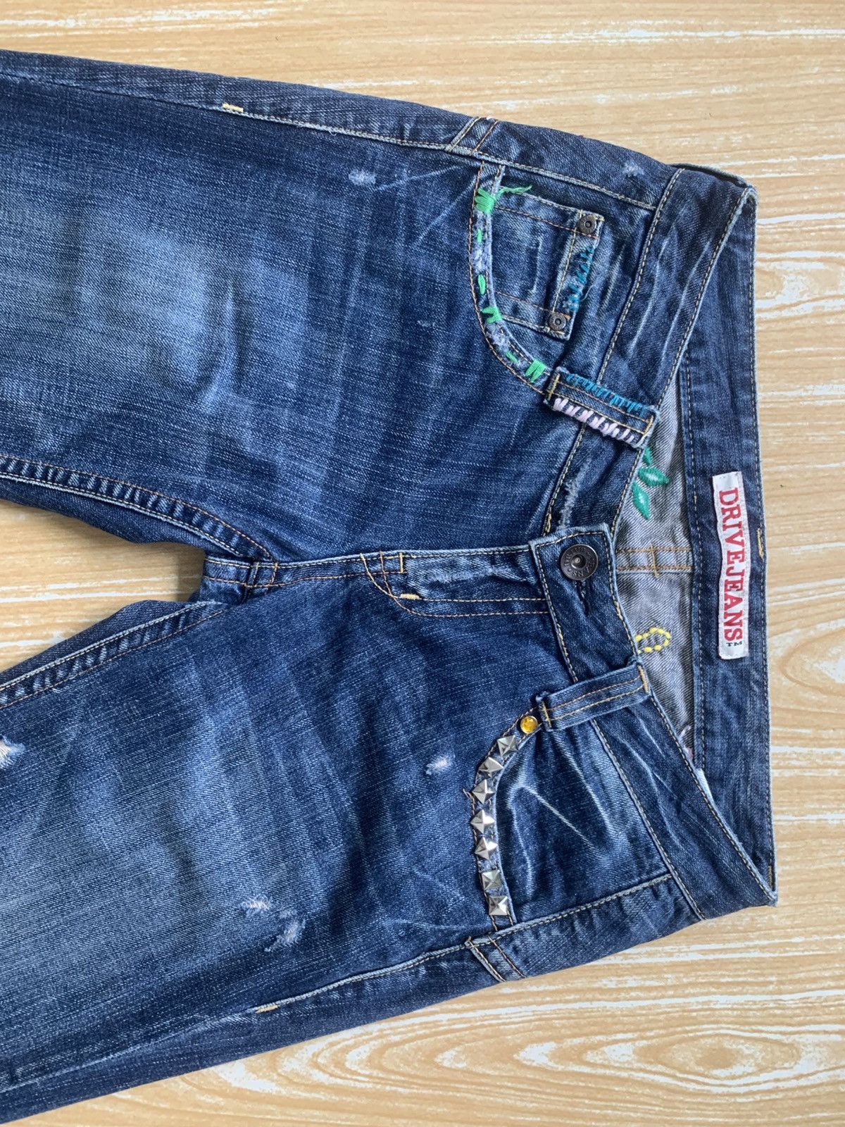 Beauty Beast × Le Grande Bleu (L.G.B.) 🔥 Drive Jeans Flare Denim Pants Size US 30 / EU 46 - 9 Thumbnail