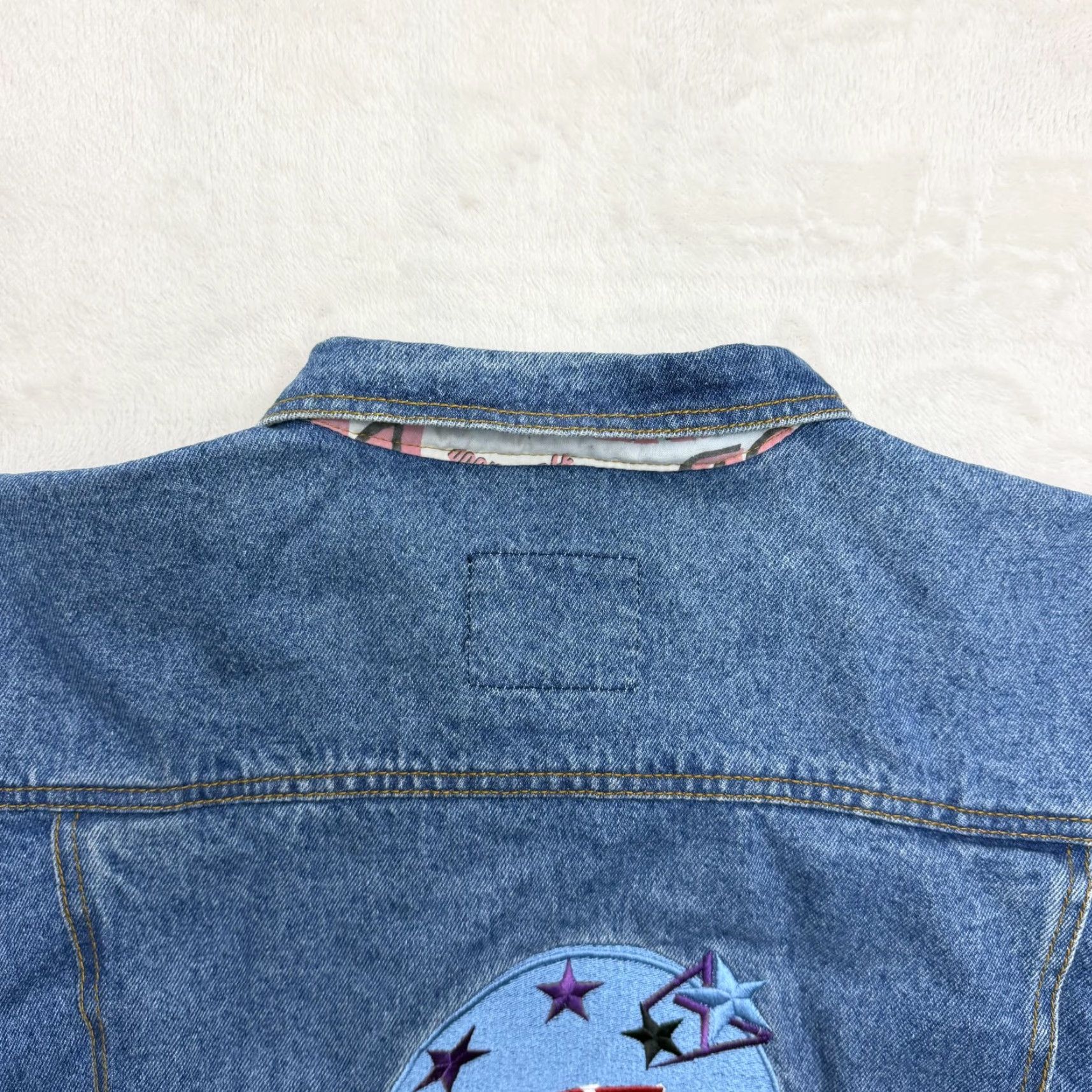 Planet Hollywood VINTAGE Planet Hollywood Jacket Mens XL Blue Denim Embroidered 90s City New York Bomber Jacket Size US XL / EU 56 / 4 - 3 Thumbnail