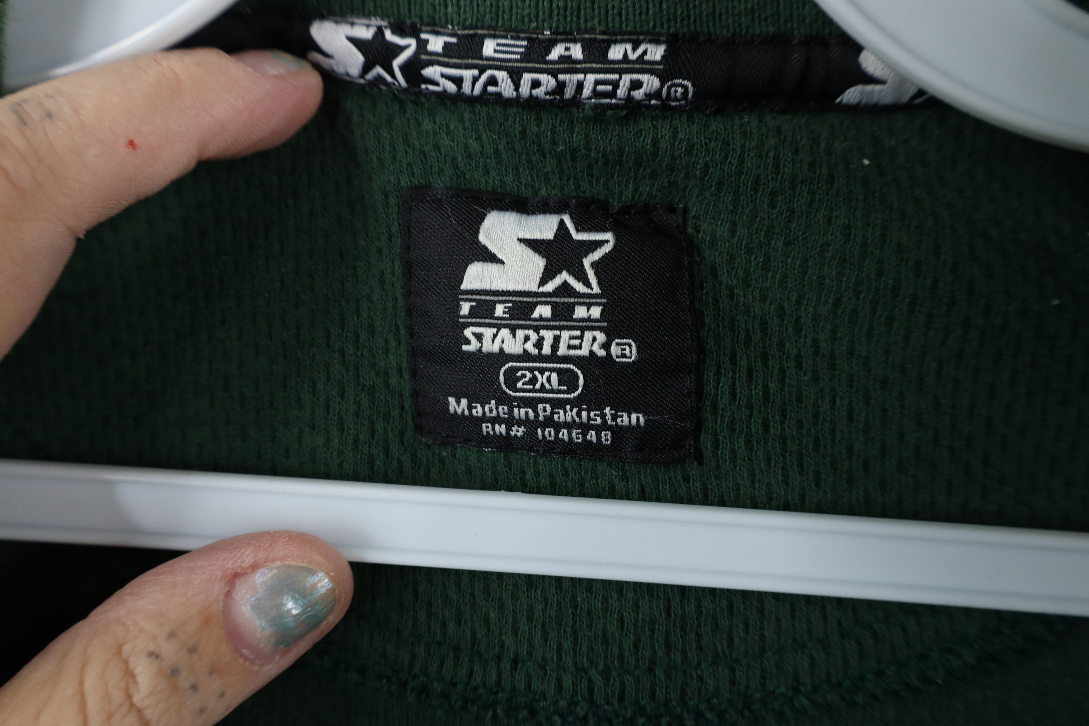 Starter × Vintage Vintage 90s Starter Out Michigan State University Polo Shirt Size US XXL / EU 58 / 5 - 8 Thumbnail