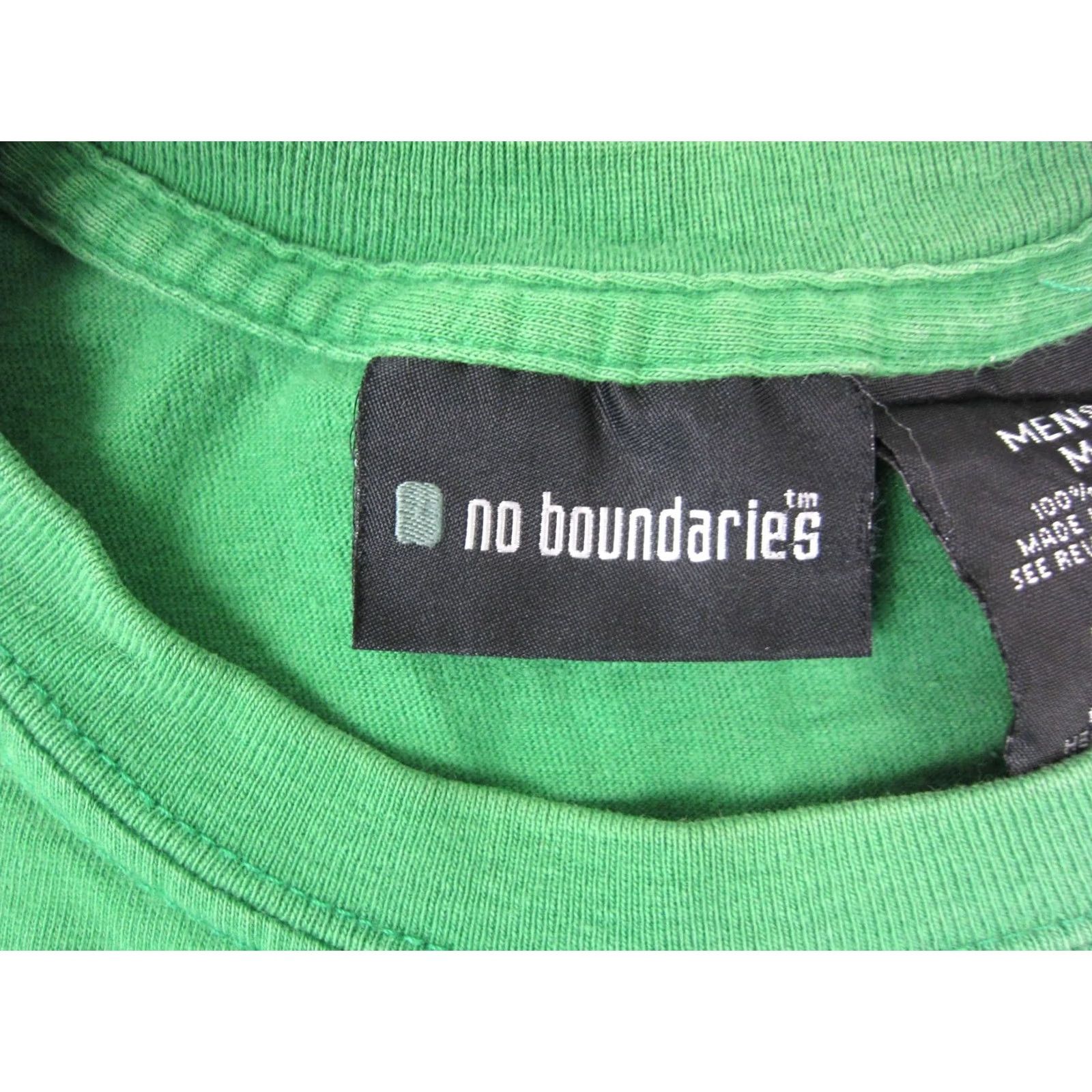 Vintage No Boundaries Shirt Adult Medium Green I Am Not A Model Funny Quote Casual Tee Shirt Mens Green Logo 2020s Size US M / EU 48-50 / 2 - 3 Thumbnail