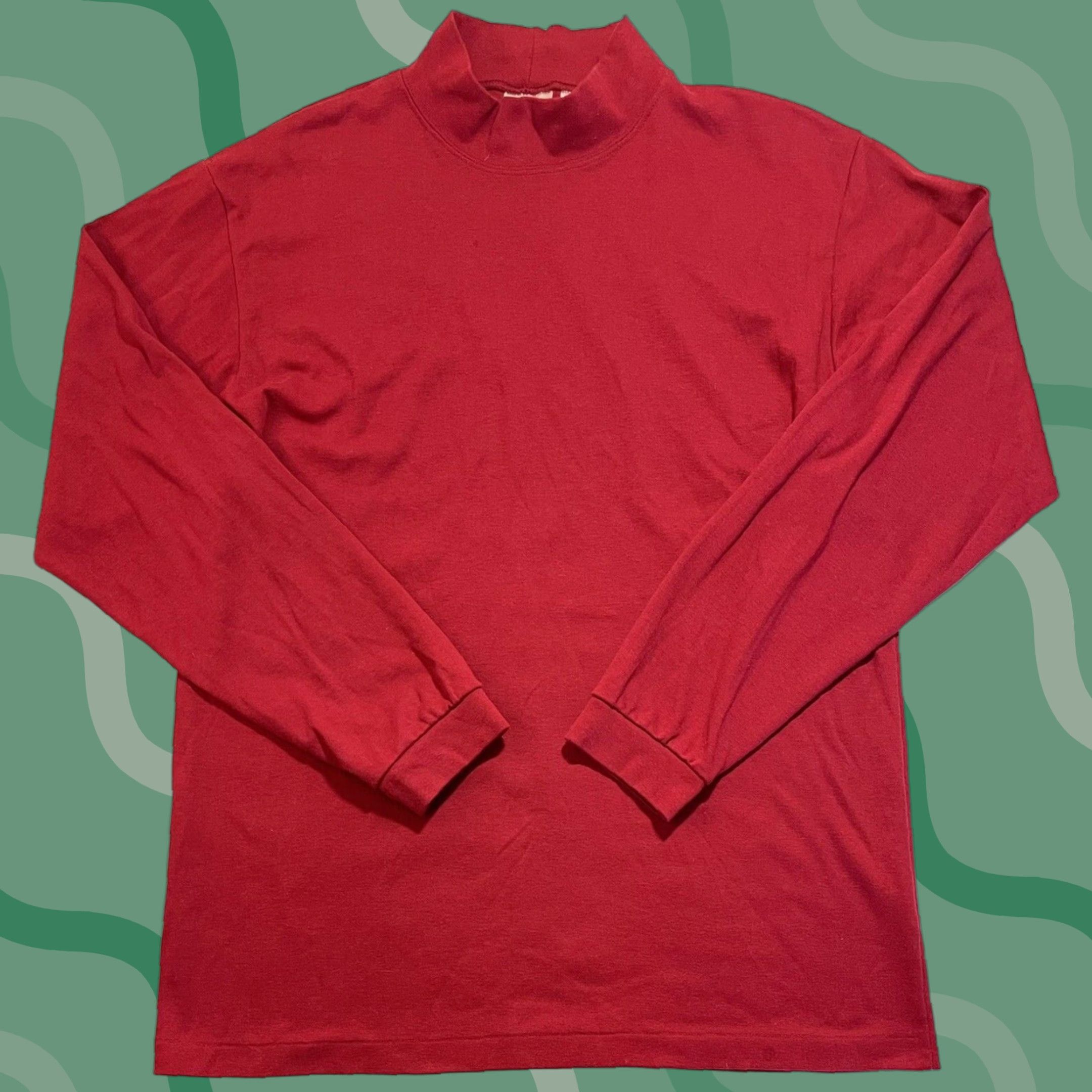 Vintage VINTAGE L.L. Bean Outdoor Shirt Mens Long Sleeve Mock Neck Pullover L Red 90s USA Size US L / EU 52-54 / 3 - 1 Thumbnail