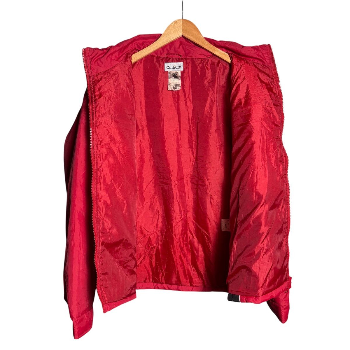 Carhartt Vintage Carhartt Hard At Work Puffer Patchwork Racing Jacket Size US XL / EU 56 / 4 - 3 Thumbnail