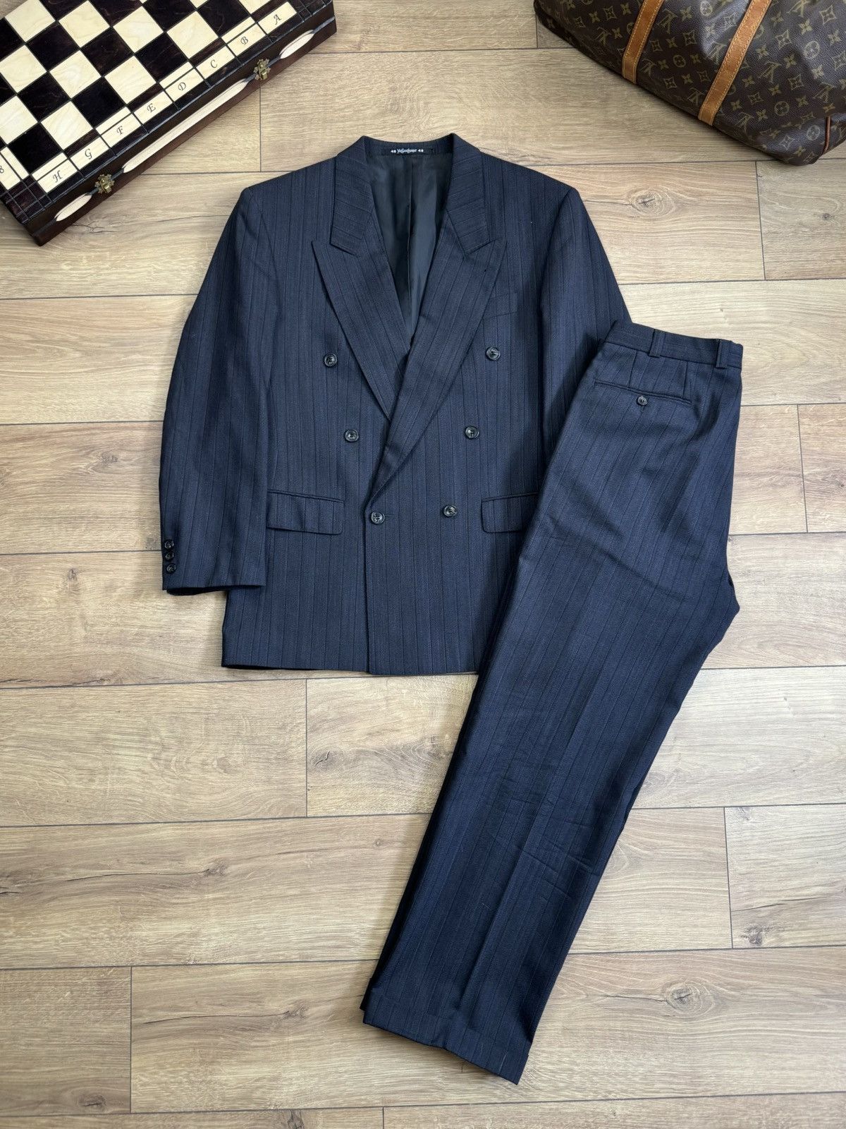 Yves Saint Laurent Vintage wool suit Yves Saint Laurent original luxury item Size 48L - 1 Thumbnail