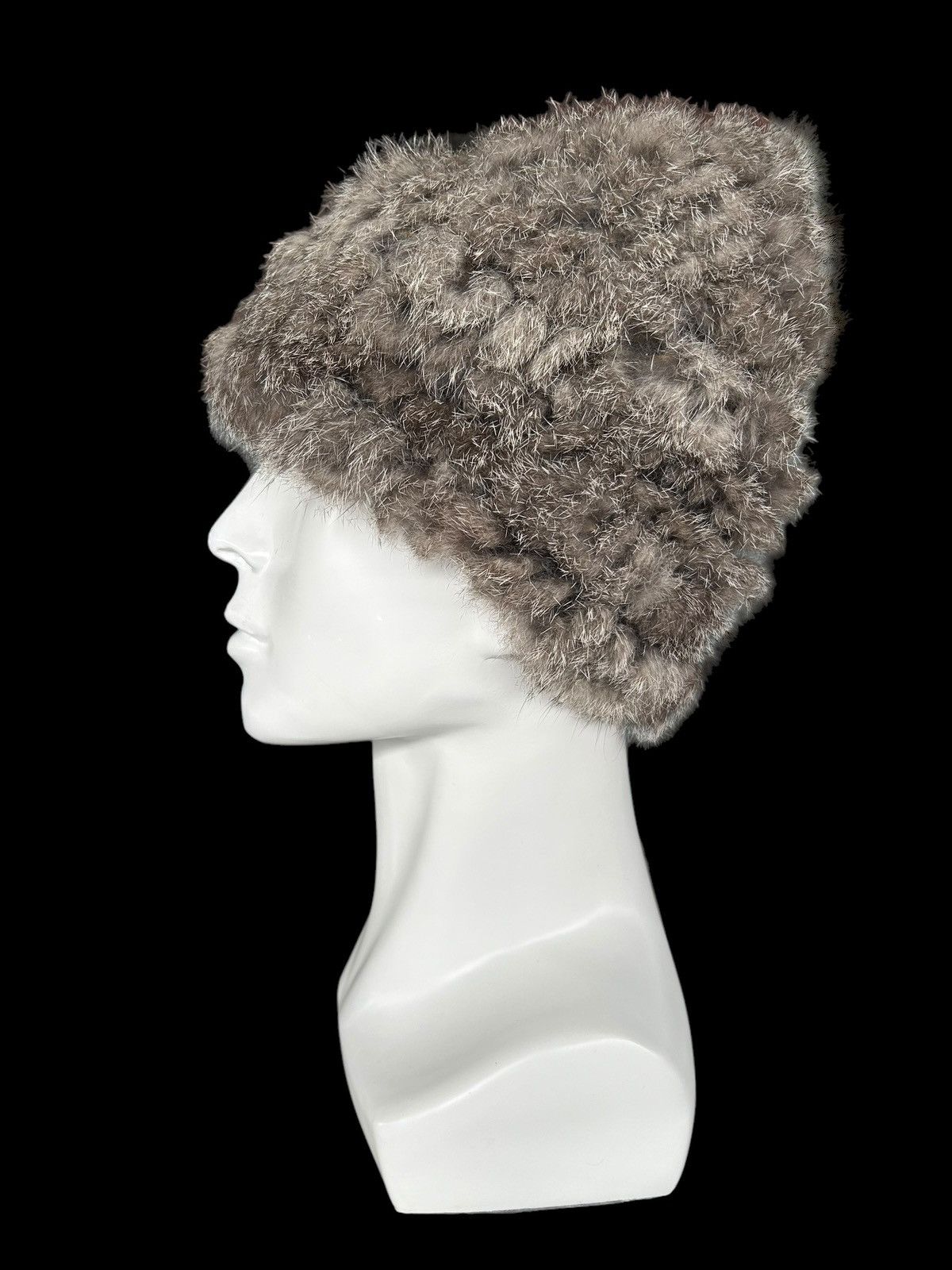 14th Addiction × Hysteric Glamour × Japanese Brand Punk Bondage Style Fur Mohair Beanie Hats🎌 Size ONE SIZE - 1 Thumbnail