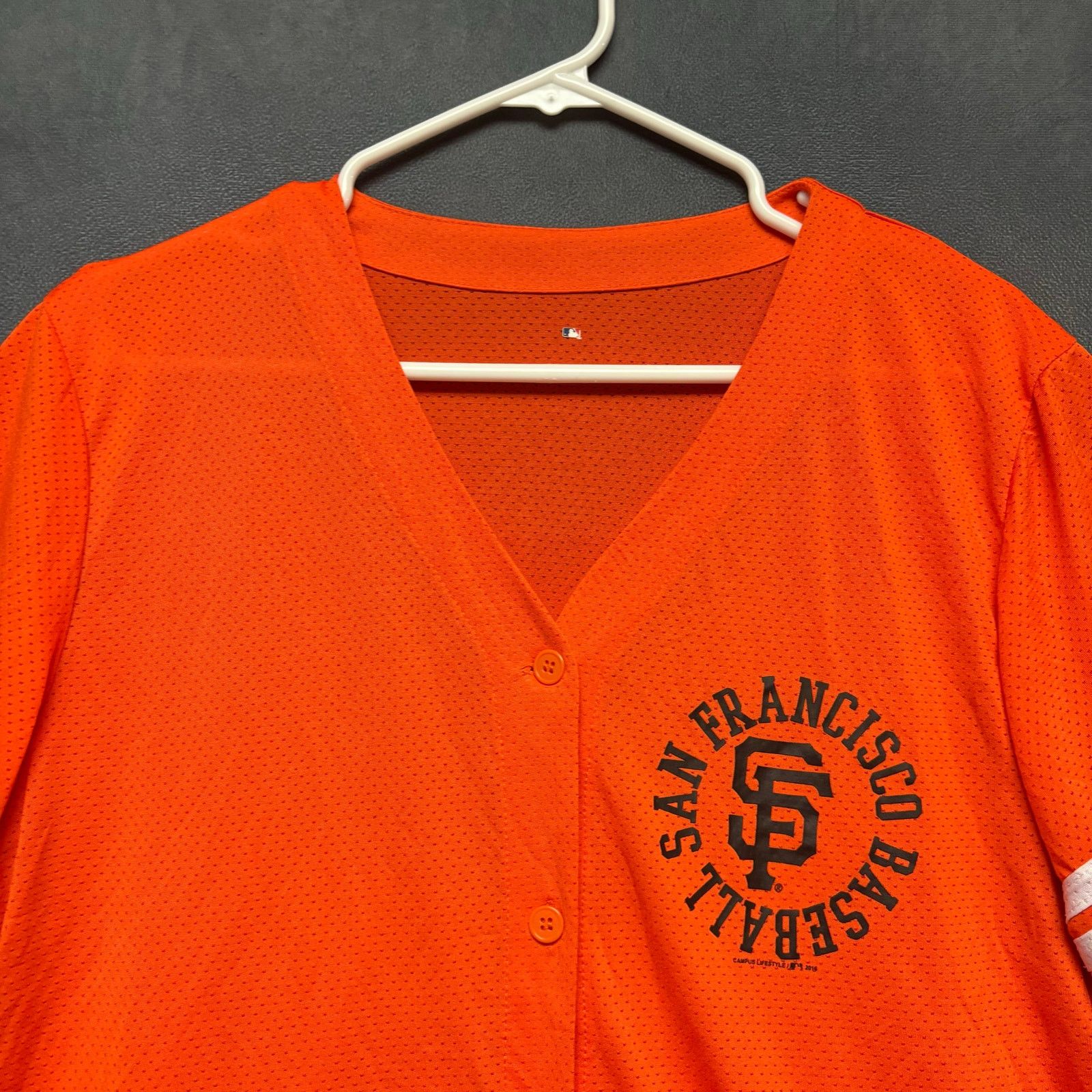 MLB Vintage MLB San Francisco Giants Orange Mesh Baseball Jersey Size L / US 10 / IT 46 - 4 Thumbnail