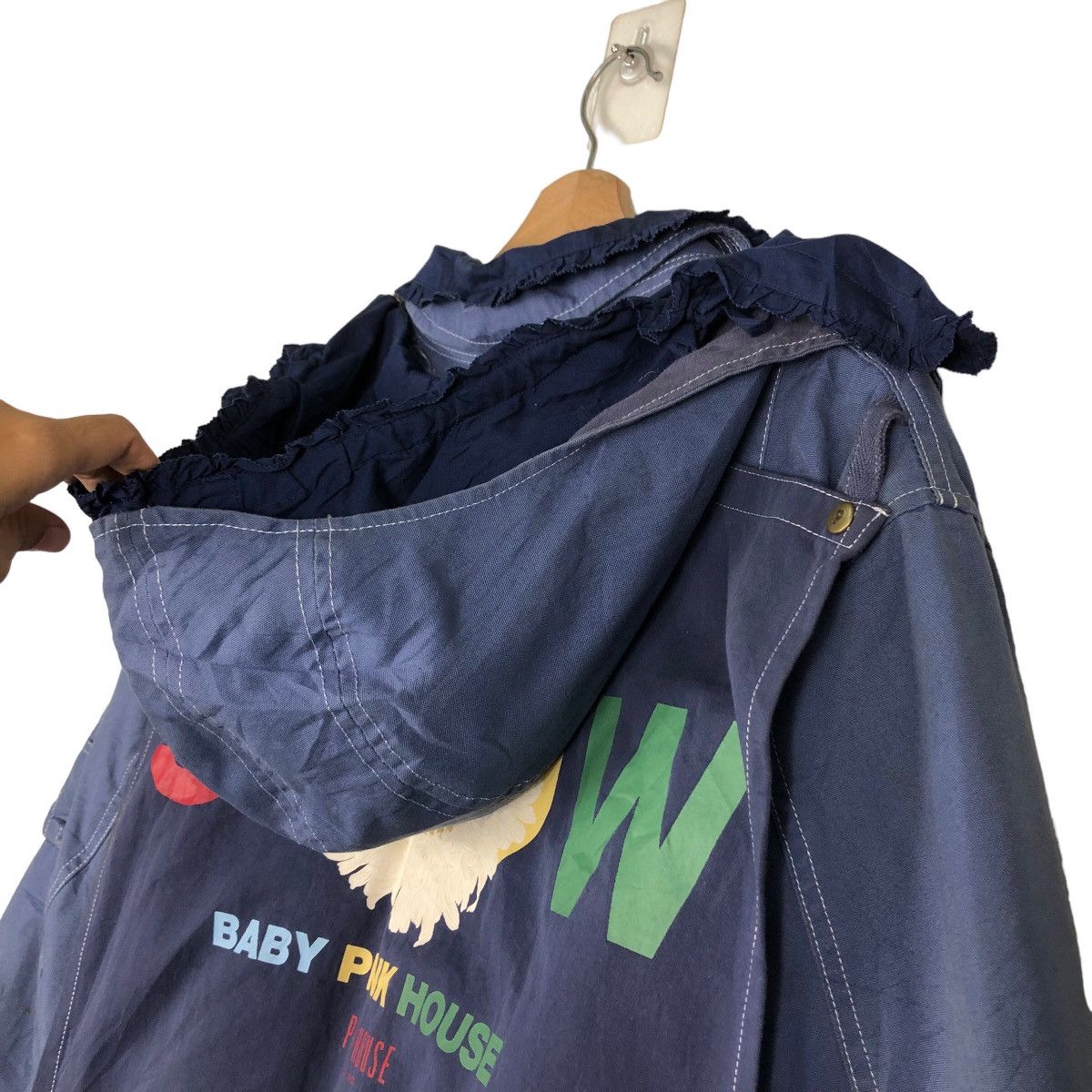 Japanese Brand Vintage Bomber Jacket Pink House Big Logo Bondage Parachute Size US M / EU 48-50 / 2 - 12 Thumbnail