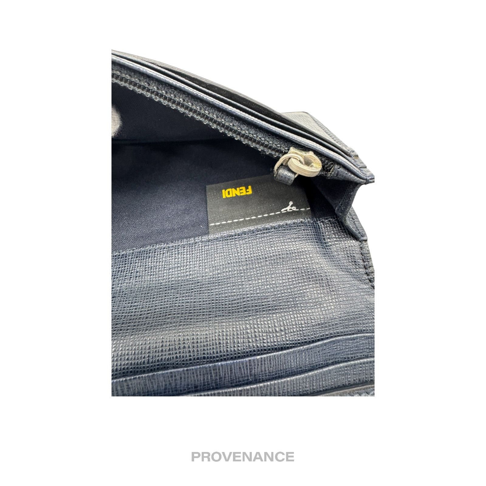 Fendi 🔴 Fendi Long Wallet - Midnight Blue FF Zucca Size ONE SIZE - 6 Thumbnail
