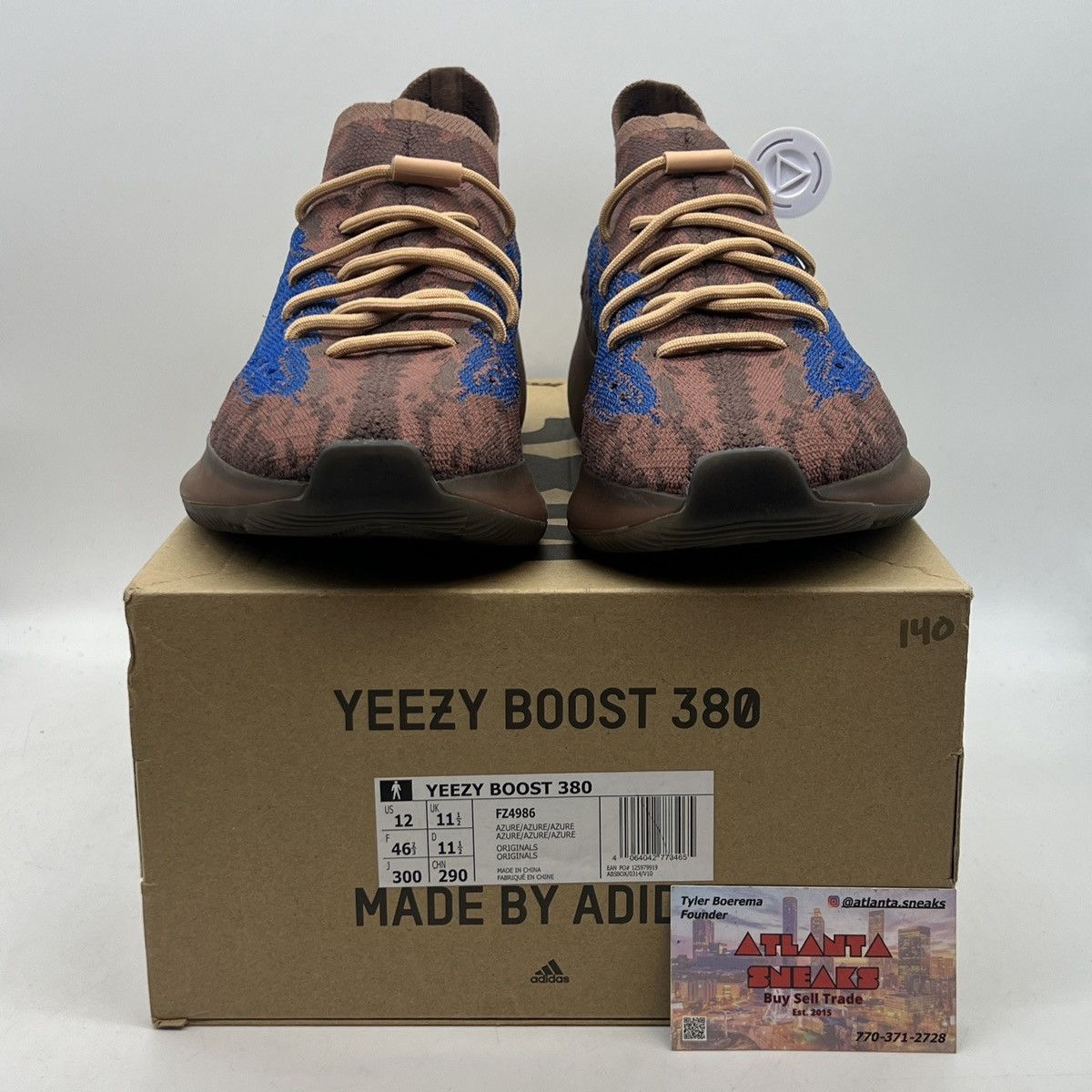 adidas gazelle silver green womens Yeezy Boost 380 “Covellite” main image 0