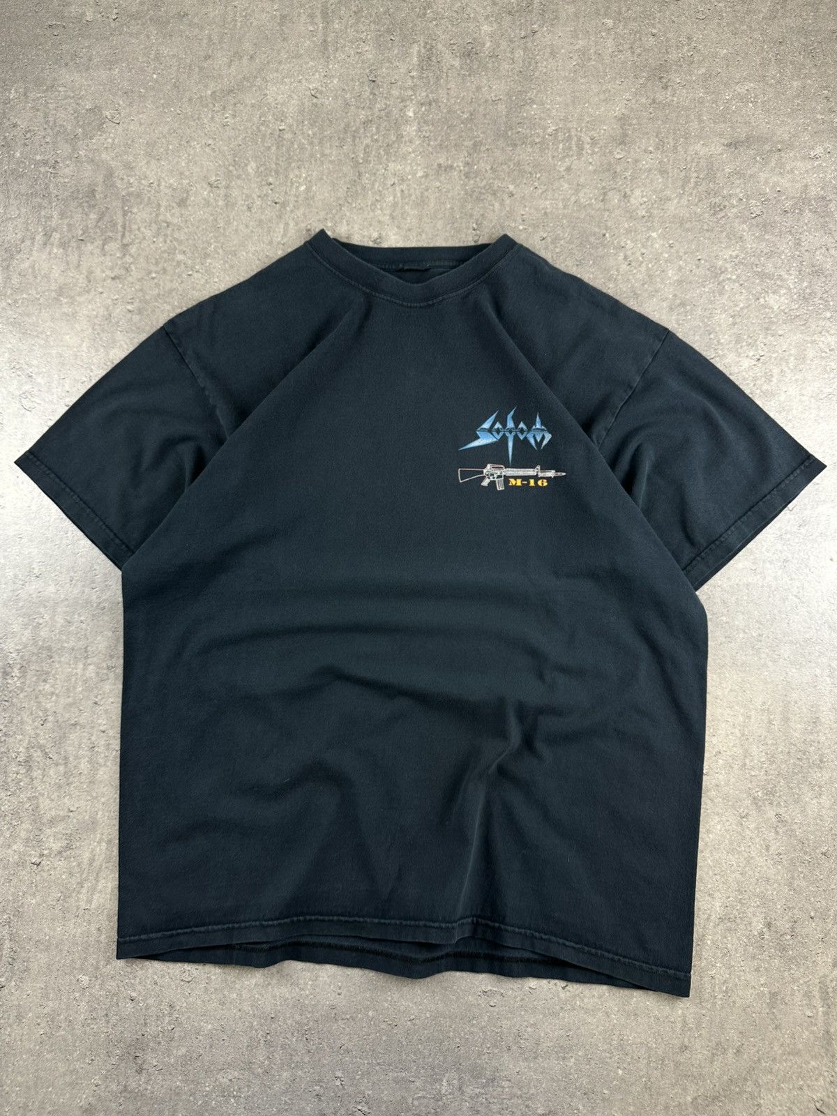 Vintage T-shirt tee Sodom M-16 merch hardstyle alternatice schwarz Size US L / EU 52-54 / 3 - 3 Thumbnail