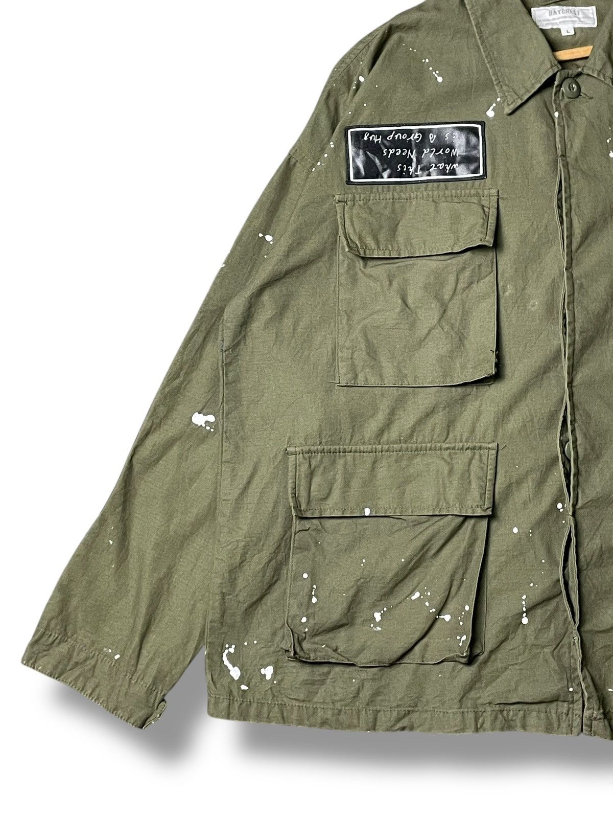 Japanese Brand × Vintage Baycrest Paint Splash Fatique Jacket (41) Size US L / EU 52-54 / 3 - 6 Thumbnail