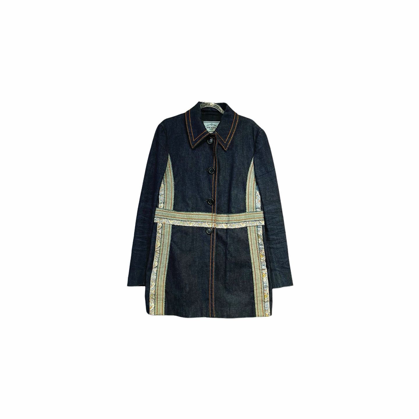 Prada Prada Floral Panel Denim Jacket Size 42 Size M / US 6-8 / IT 42-44 - 1 Thumbnail
