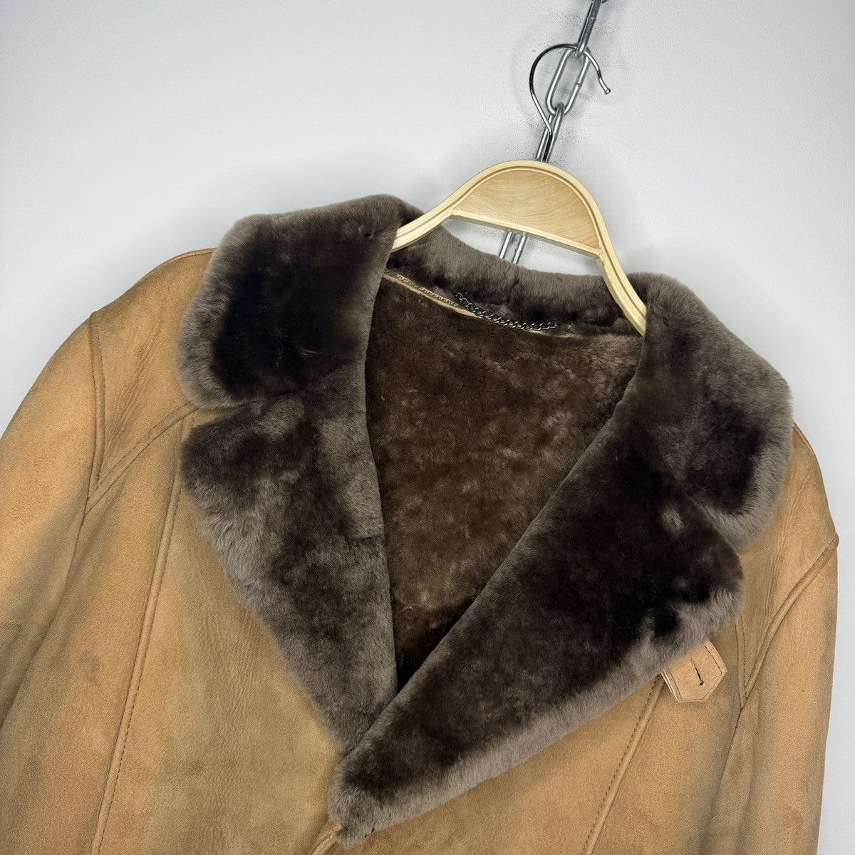Genuine Leather Vintage Shearling Coat like Prada Size US M / EU 48-50 / 2 - 5 Thumbnail