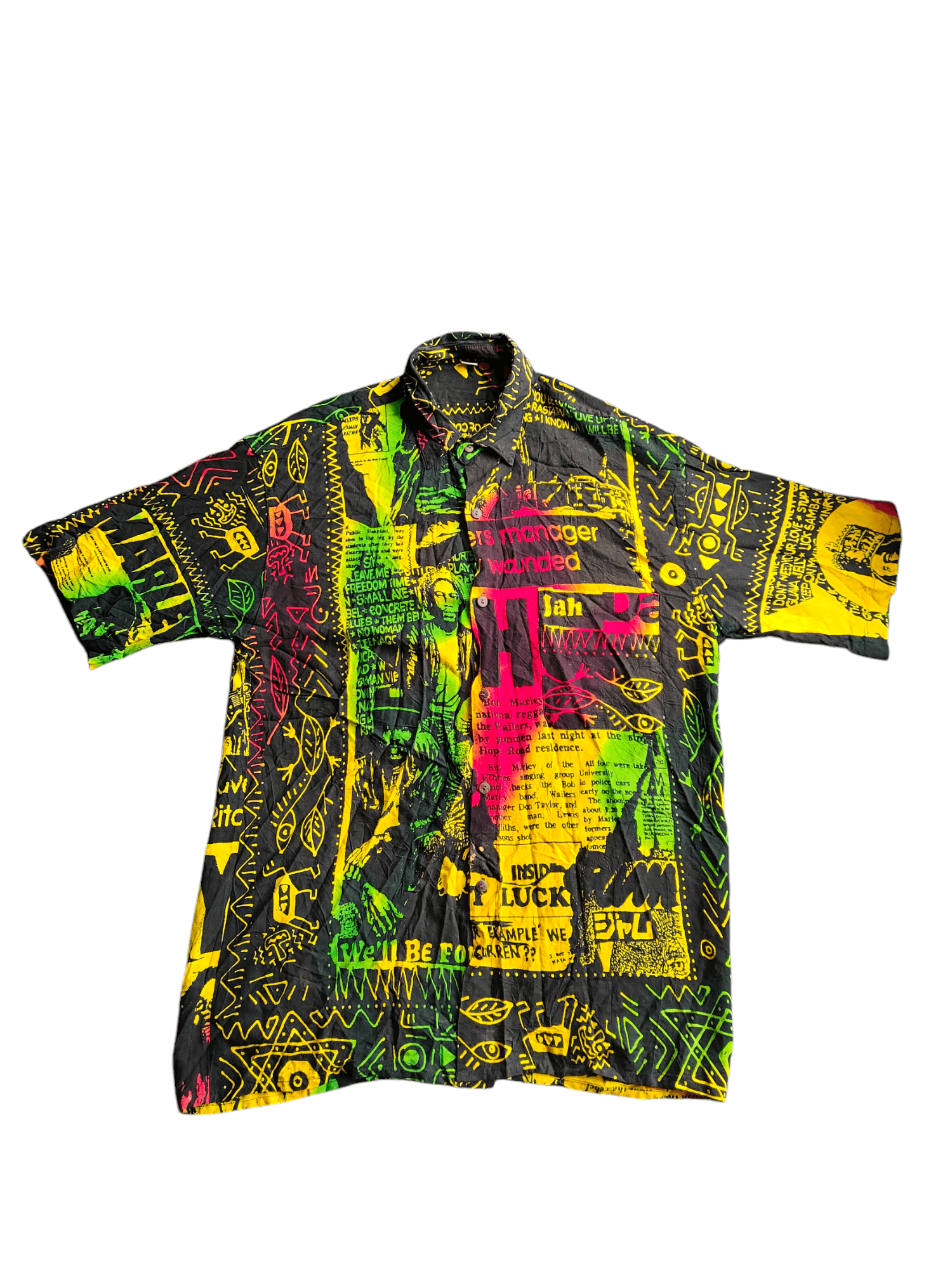 Bob Marley × Designer Vintage Bob Marley Made In Indonesia Rare Size US L / EU 52-54 / 3 - 2 Thumbnail