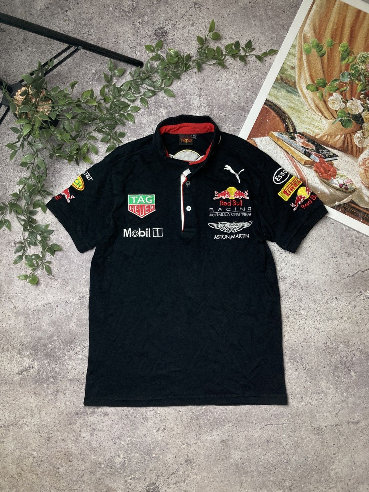 Japanese Brand × Red Bull Vintage Racing Polo Red Bull Sponsored Size US M / EU 48-50 / 2 - 1 Thumbnail