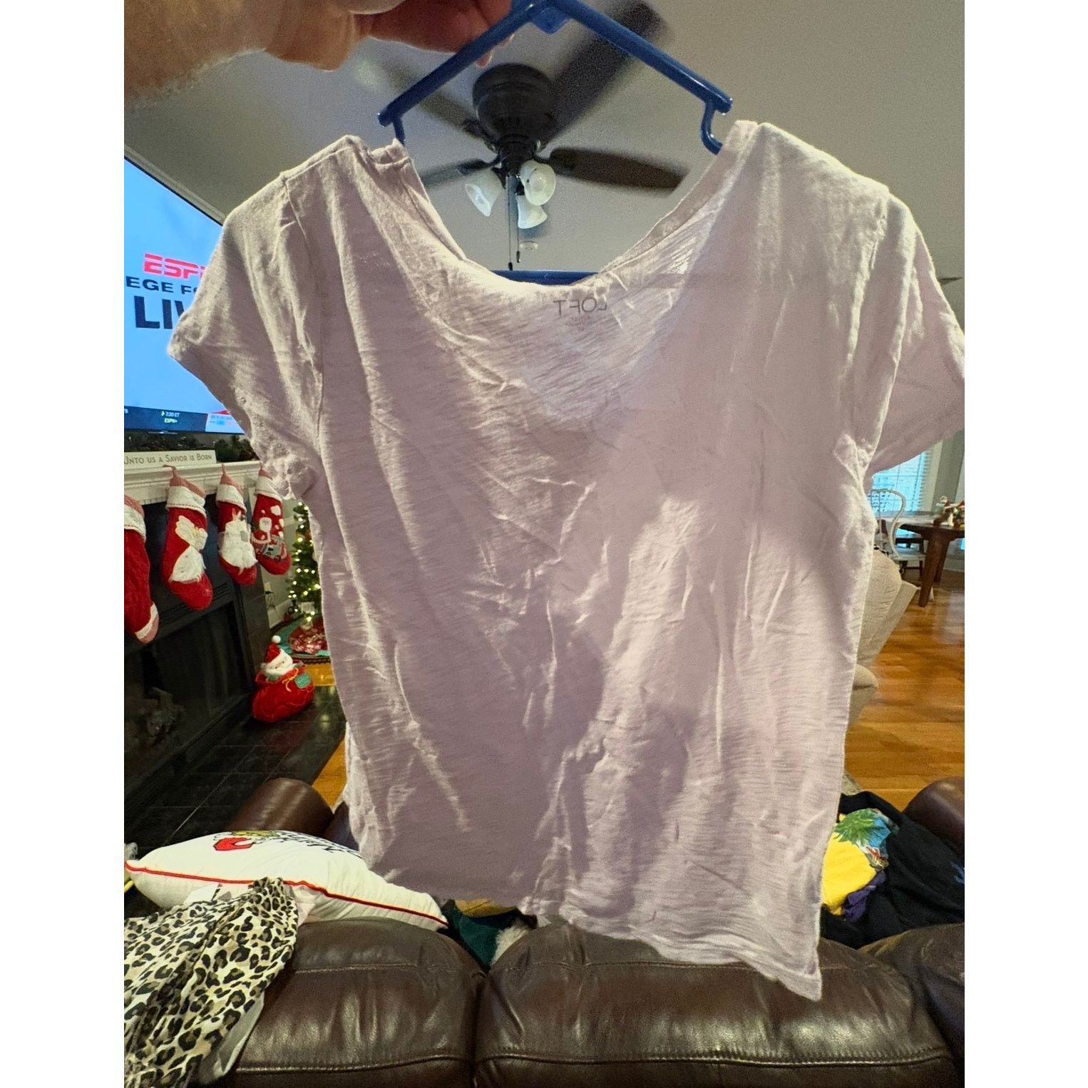 Loft LOFT Outlet Soft Pink Short Sleeve Tee Women’s XS 0–2 Size XS / US 0-2 / IT 36-38 - 4 Thumbnail