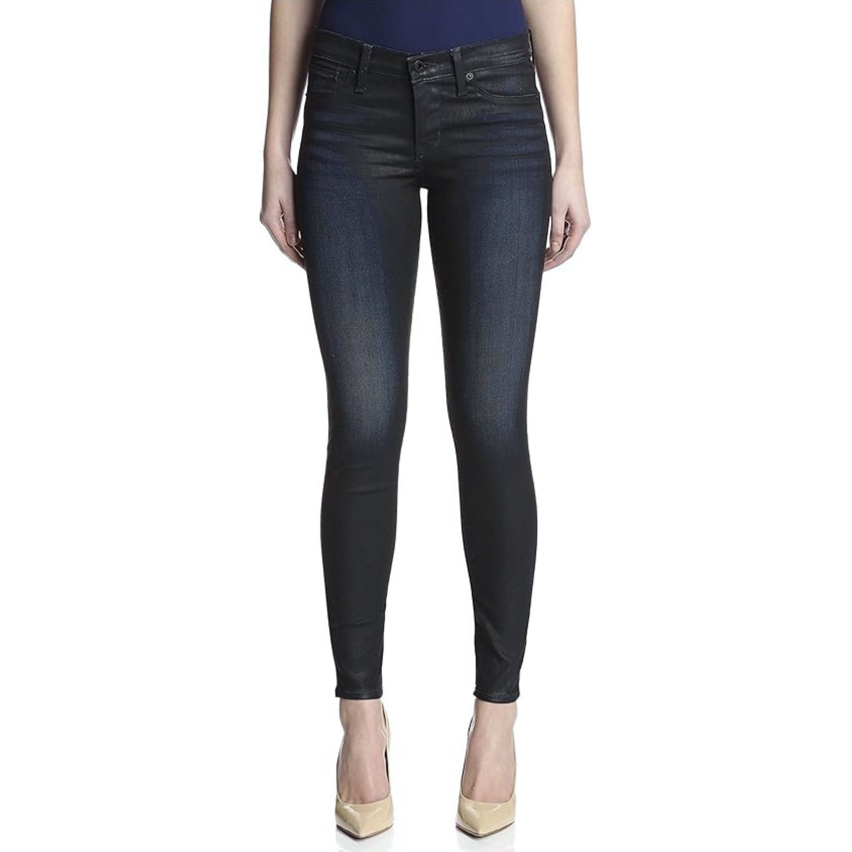 Lucky Brand Lucky Brand Coated Legging Skinny Jeans Brooke Lawndale Size 28" / US 6 / IT 42 - 3 Thumbnail