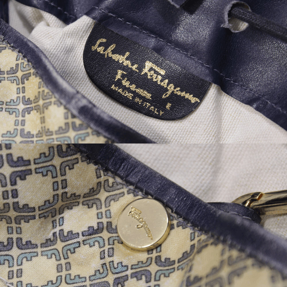Salvatore Ferragamo 90S Monogram Bucket Bag Vintage Size ONE SIZE - 14 Thumbnail