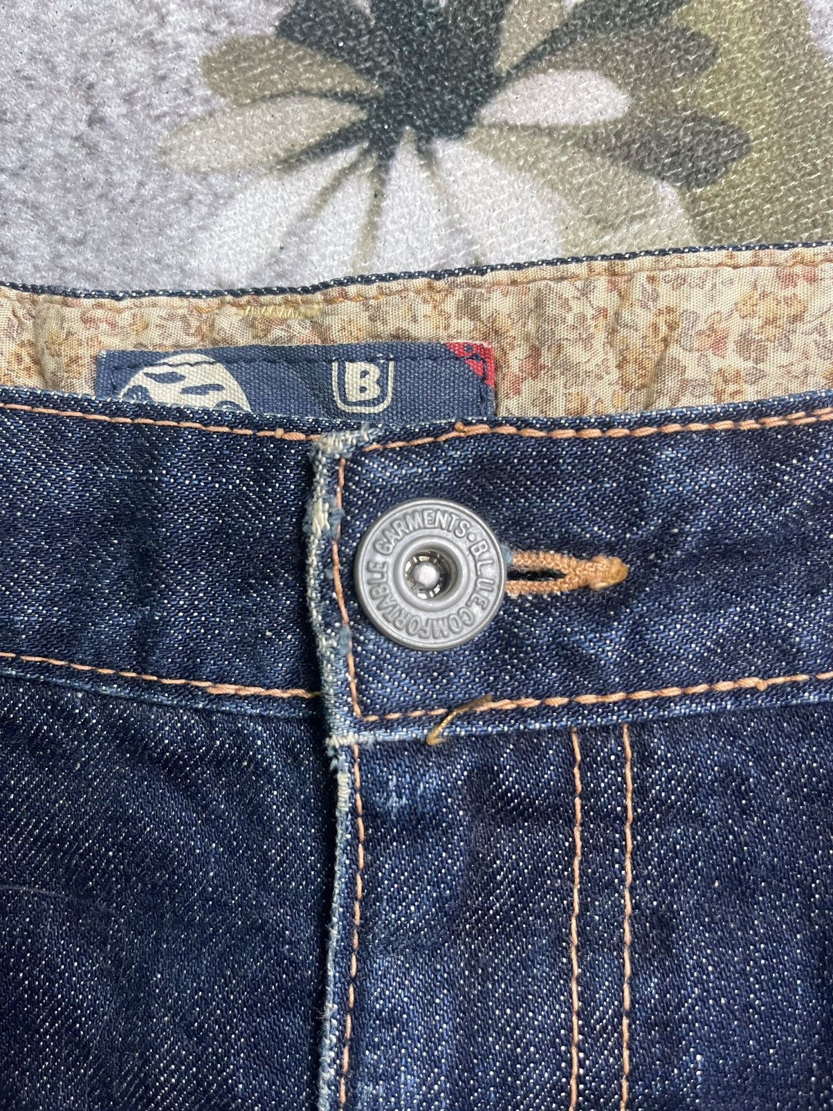 Blue Blue Japan Vintage Blue jeans mini skirt streetwear Size 31" - 8 Thumbnail