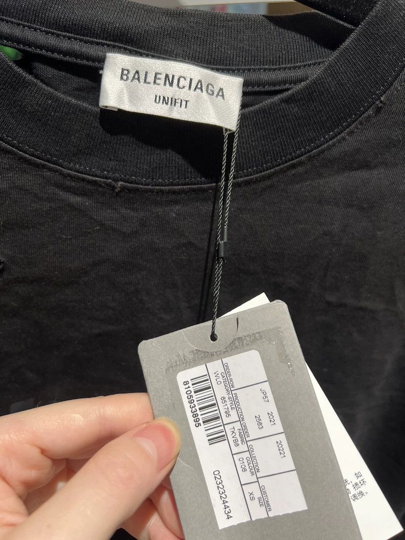 Balenciaga Balenciaga All Black Exploded Letter Short Sleeve 2022ss N Size US XS / EU 42 / 0 - 3 Thumbnail