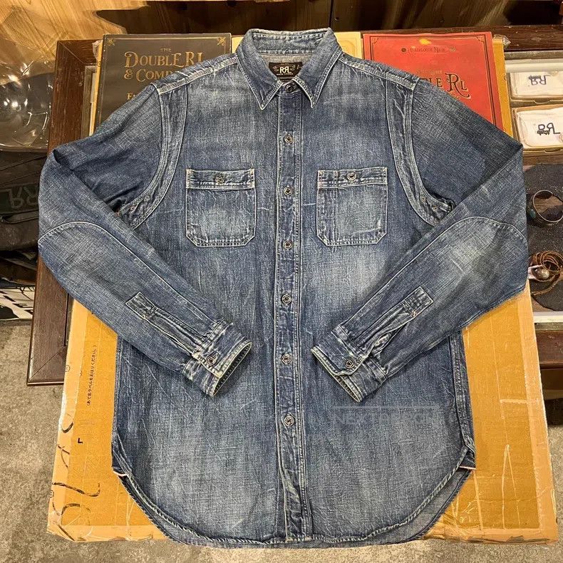 RRL Ralph Lauren RRL Ralph Lauren Washed and Destroyed Vintage Work Shirt Size US M / EU 48-50 / 2 - 1 Thumbnail