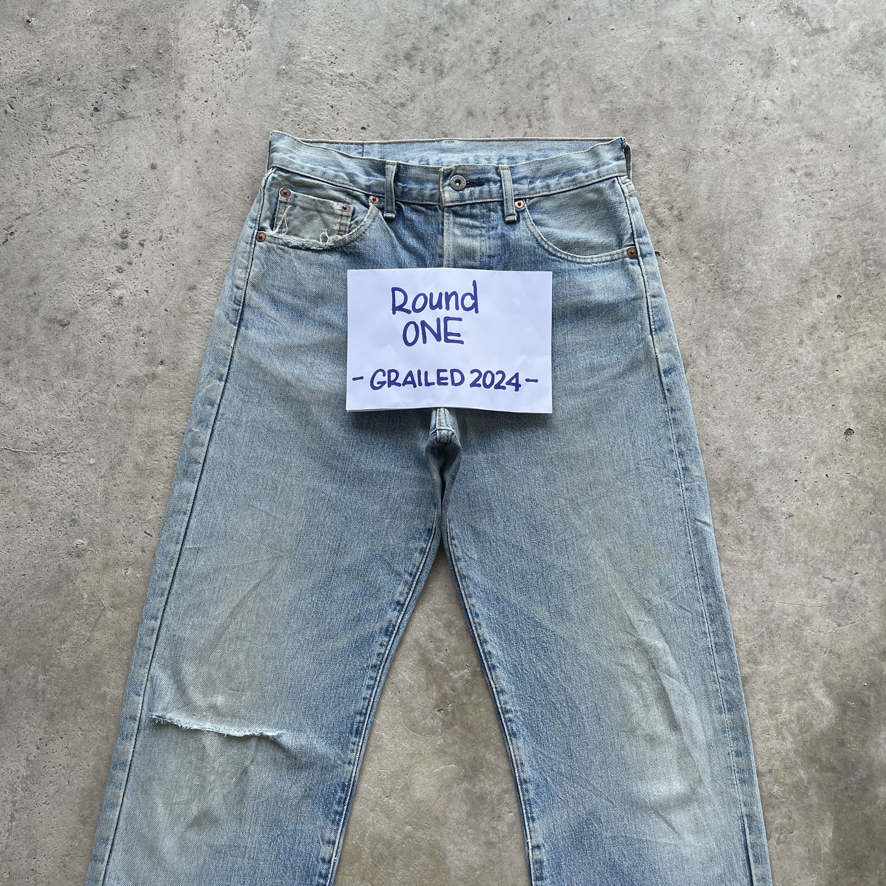 Levi's × Vintage VINTAGE LEVI’S BIG E FADED WASH DISTRESSED BUCKLE JEANS PANT Size US 29 - 3 Thumbnail