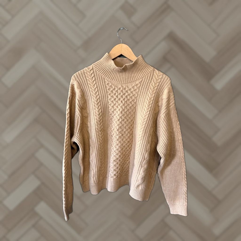 Banana Republic Banana Republic Womens Brown Long Sleeve Mock Neck Knit Sweatshirt XL NWT Size XL / US 12-14 / IT 48-50 - 1 Thumbnail