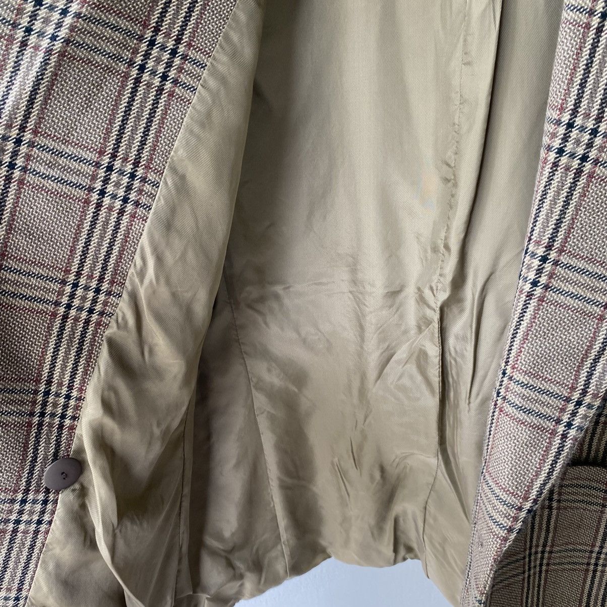 Burberry Burberrys Brown Plaid Double-Breasted Blazer Size L / US 10 / IT 46 - 13 Thumbnail