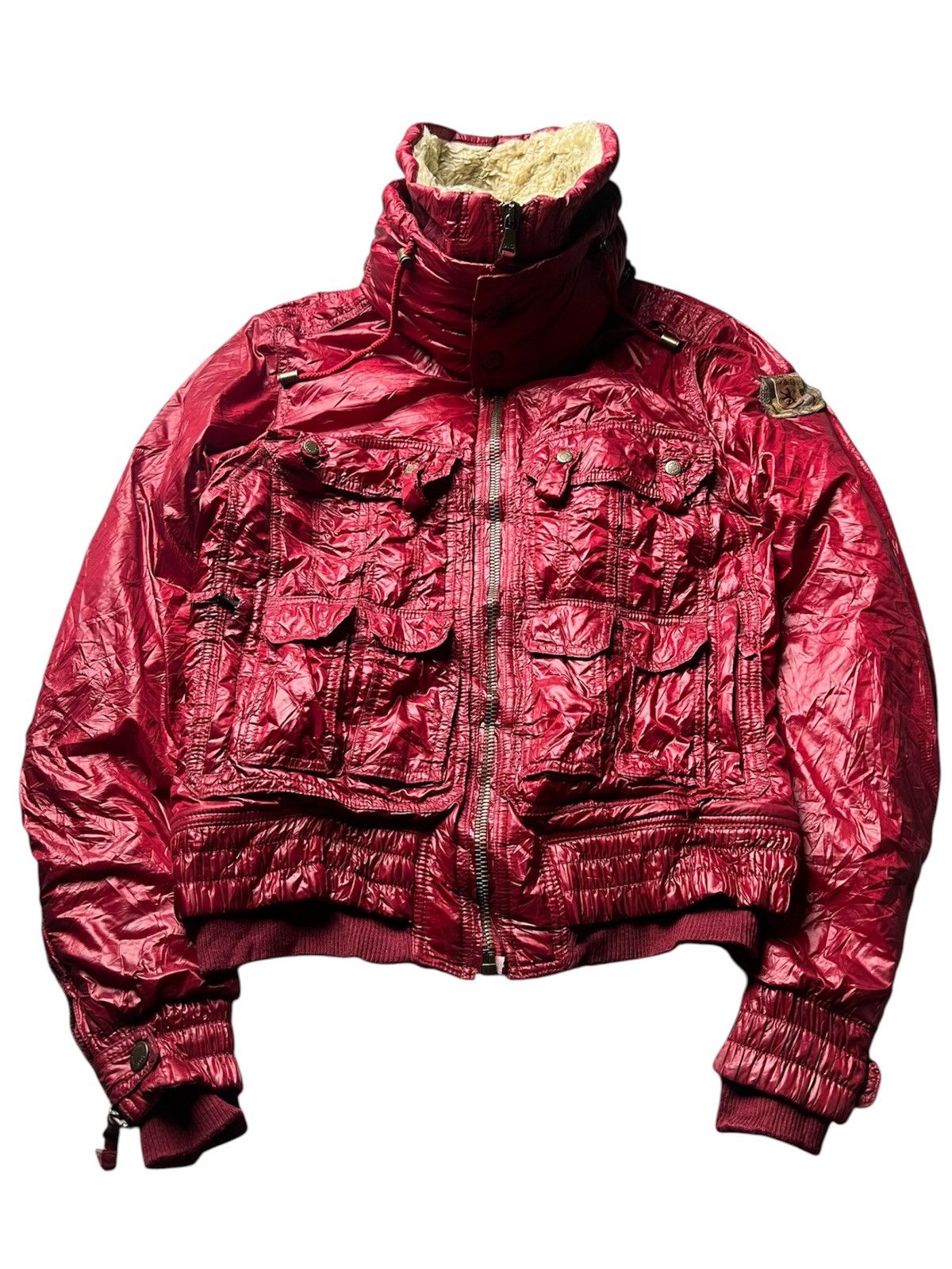 Dolce & Gabbana AW2008 Dolce & Gabbana Red Multi Pockets Cargo Puffer Jacket Size US M / EU 48-50 / 2 - 1 Thumbnail