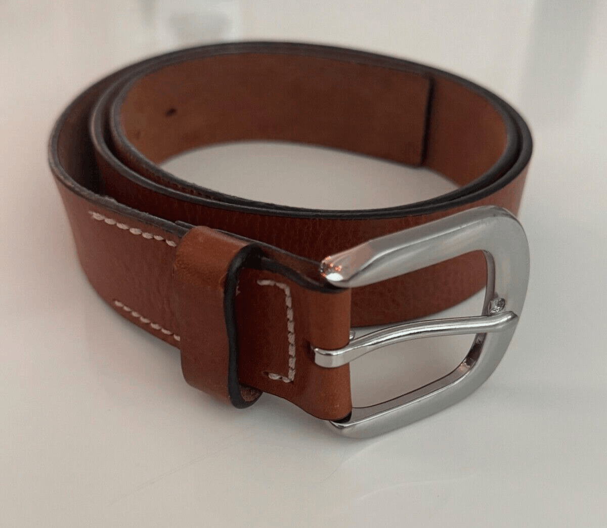 Trafalgar Trafalgar Men's Cognac Brown Genuine Leather Belt 36 Size 36 - 1 Thumbnail
