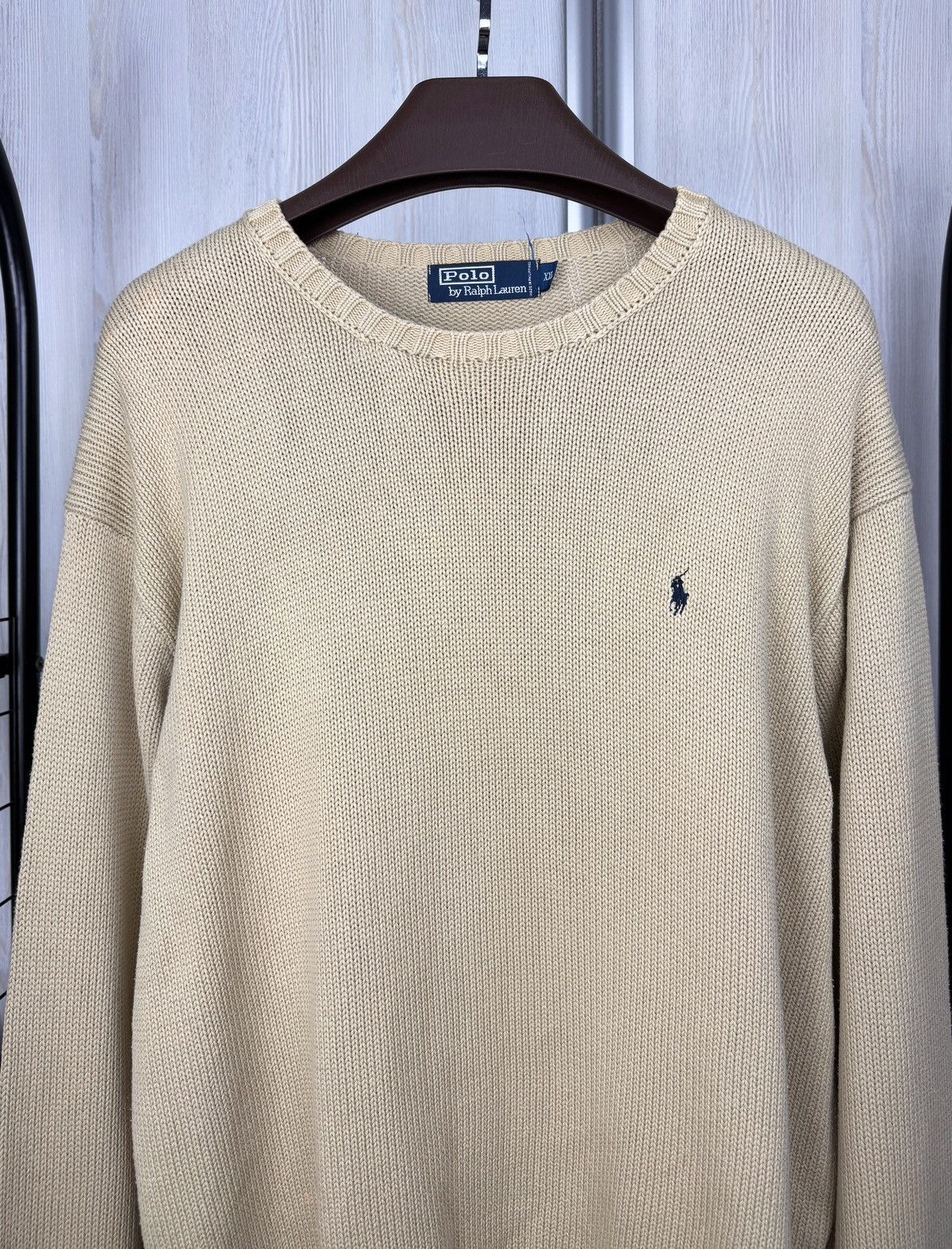 Polo Ralph Lauren Vintage 90s Polo Ralph Lauren Knitted Sweater Beige XXLarge Size US XXL / EU 58 / 5 - 3 Thumbnail