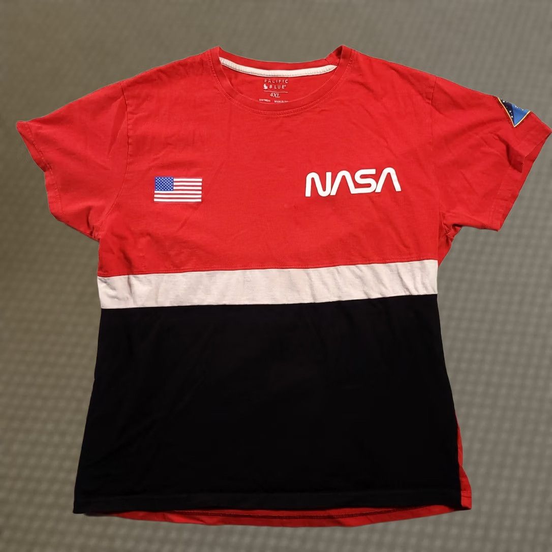 Vintage NASA Pacific Blue Mens 4XL Shirt Black Red White Space Size US XXL / EU 58 / 5 - 1 Thumbnail