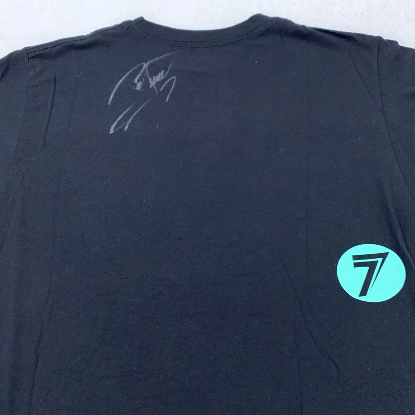 Vintage Seven Shirt Mens XS Black Graphic Logo Tee Short Sleeve Crew Neck Autograph Signed Size US XS / EU 42 / 0 - 3 Thumbnail