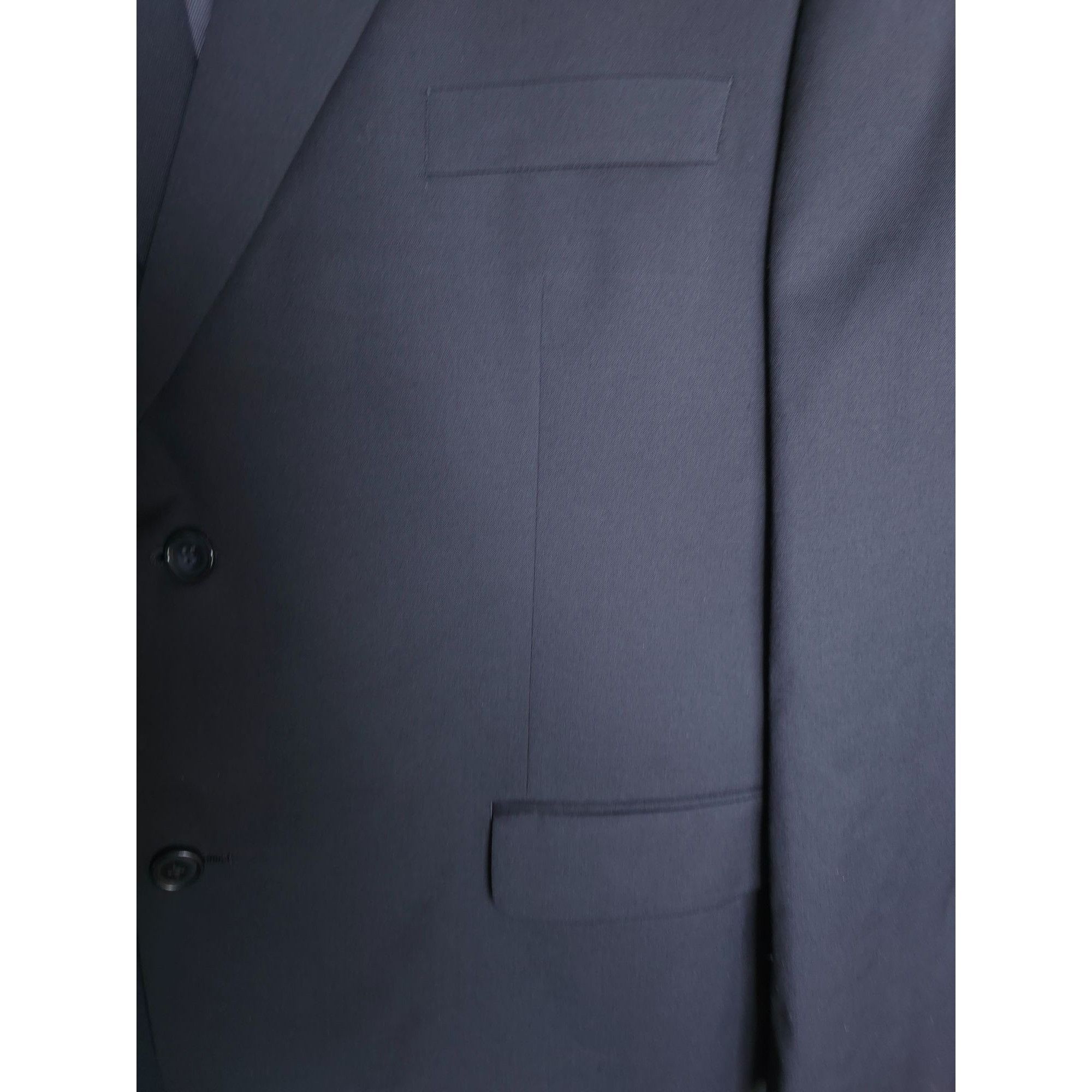 Calvin Klein Calvin Klein Mens Black Wool Blazer 46R Two-Button Suit Jack Size 46R - 3 Thumbnail