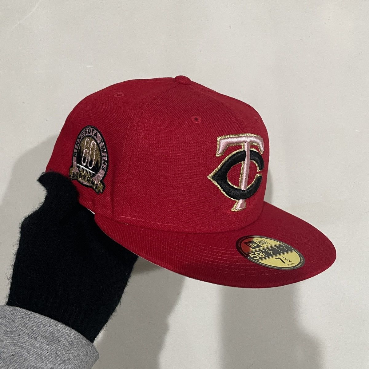 Hat Club 7 1/2 Minnesota Twins 60th Pink Brim Size ONE SIZE - 1 Thumbnail