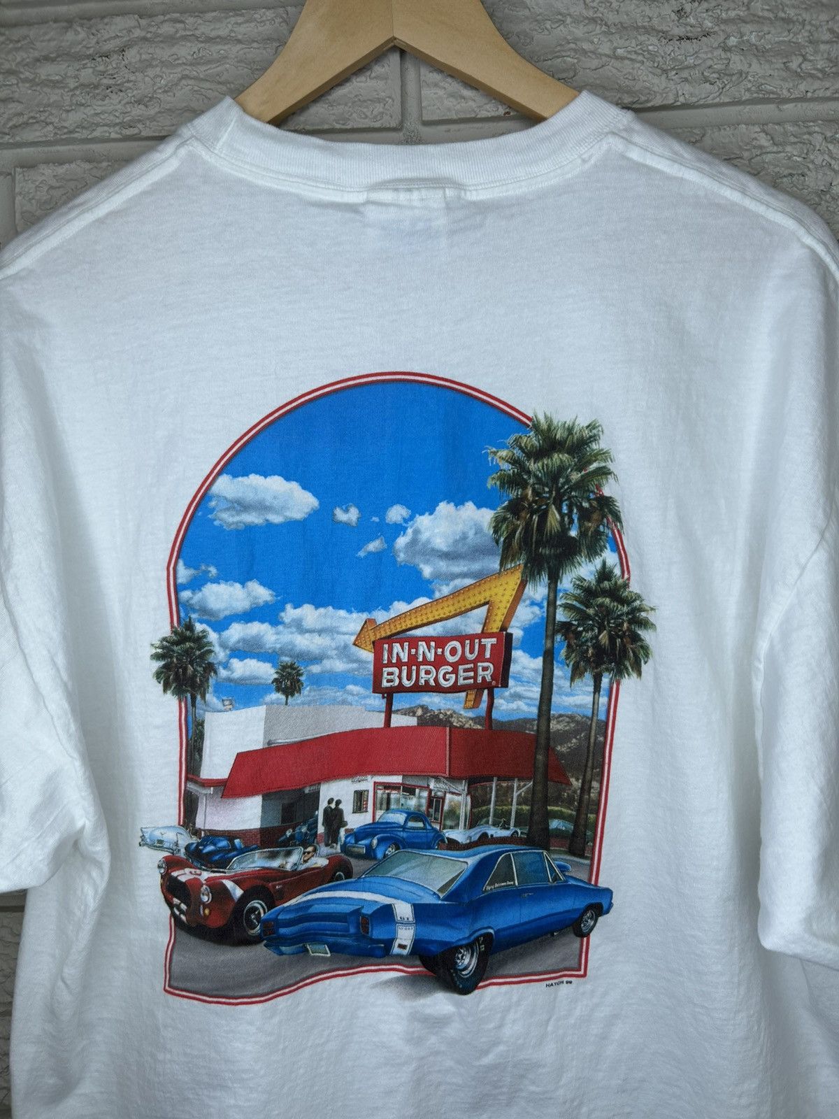 Vintage Vintage 1999 In N Out Burger California Promo T Shirt Size US XL / EU 56 / 4 - 5 Thumbnail