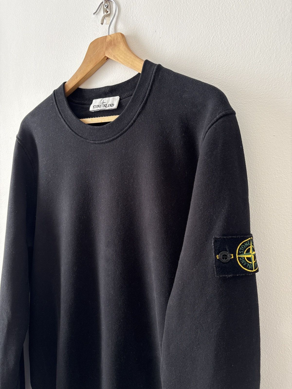 Stone Island Stone Island Crew Neck Sweatshirt Black Medium Size US M / EU 48-50 / 2 - 2 Thumbnail
