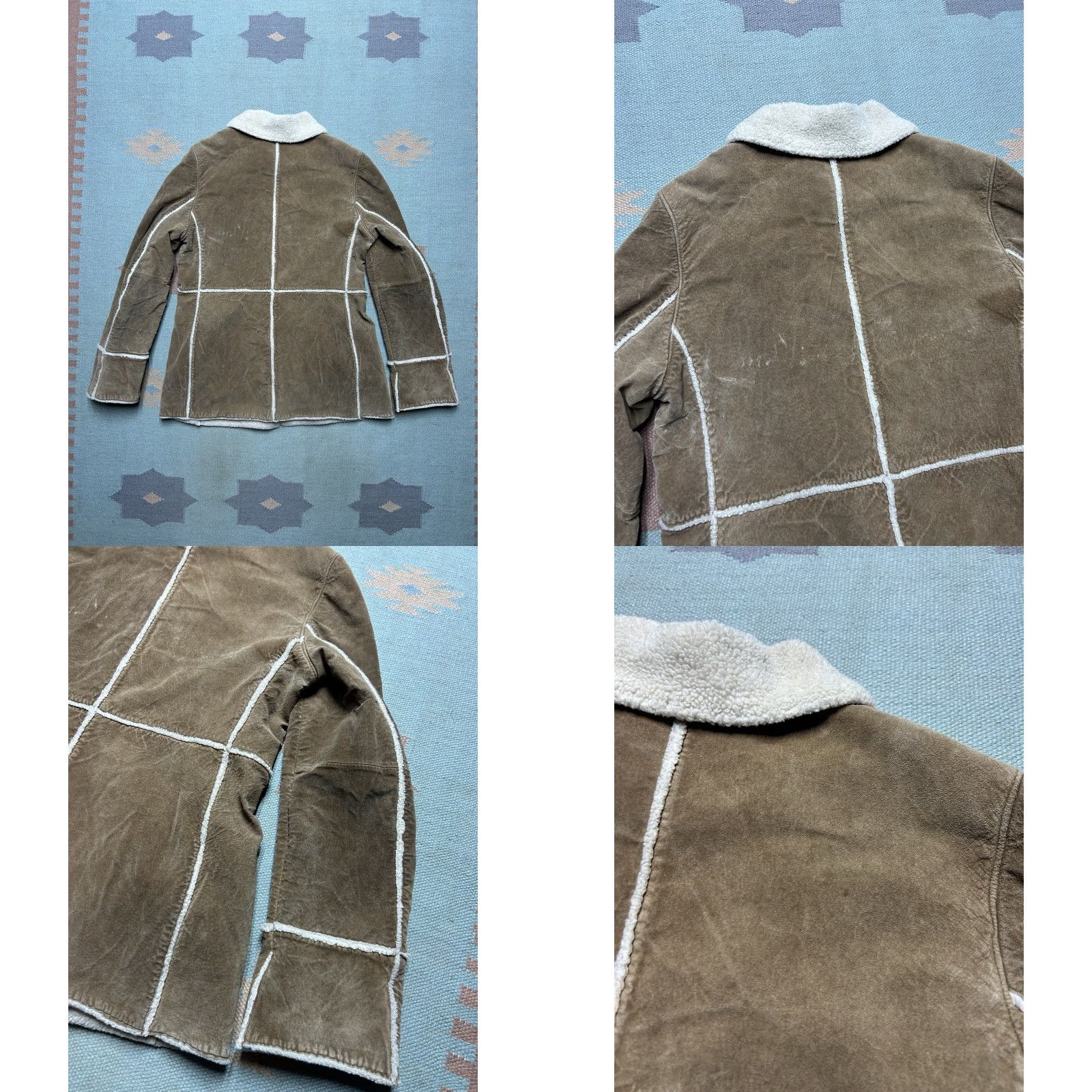 St. John St. John’s Bay Suede Jacket Penny Lane Coat Sherpa Lined Womens Petite Medium Jacket Brown Overcoat Size M / US 6-8 / IT 42-44 - 8 Thumbnail