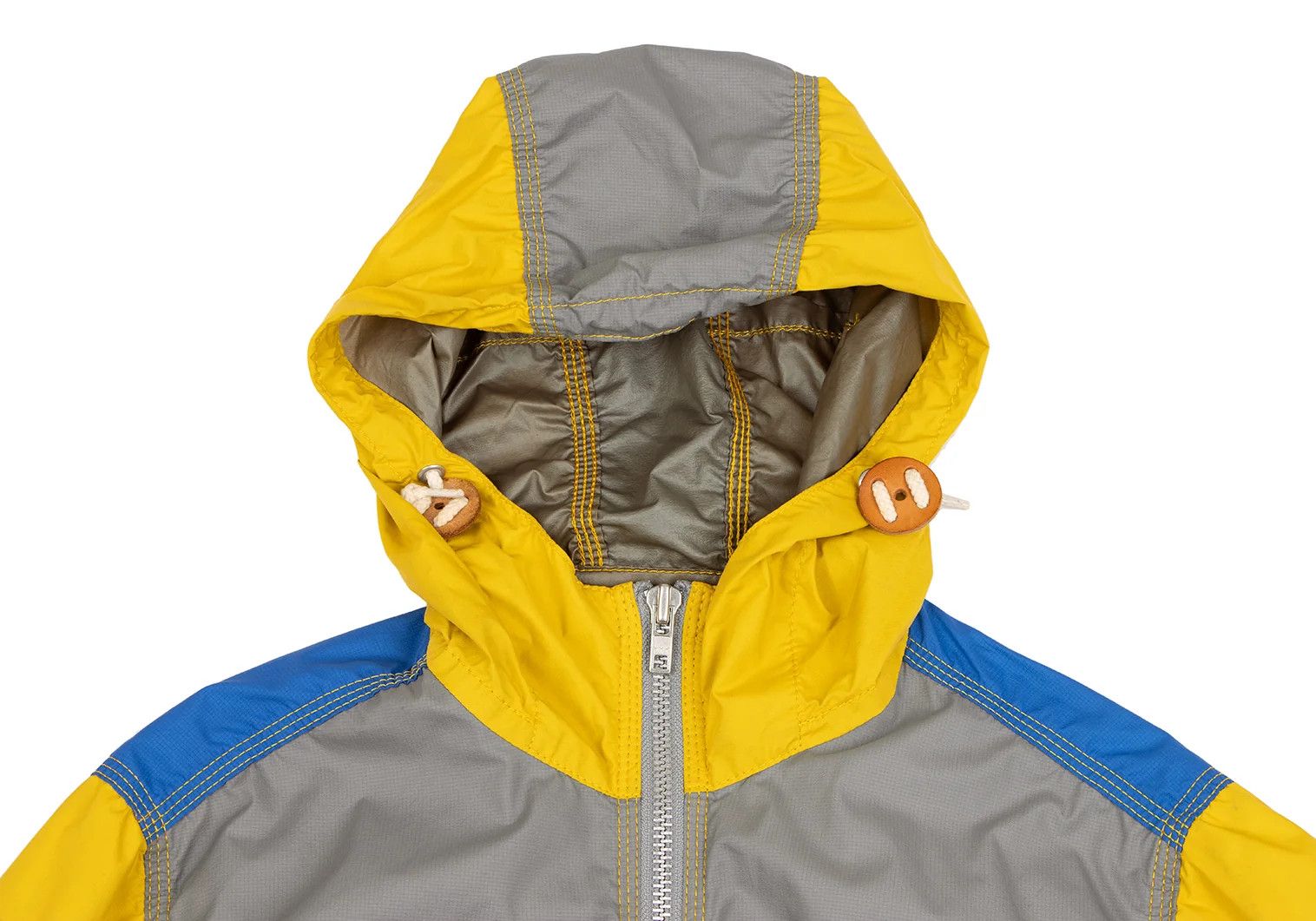Junya Watanabe Windstopper Nylon Mountain Parka in Yellow, Blue, Grey Size US XS / EU 42 / 0 - 4 Thumbnail